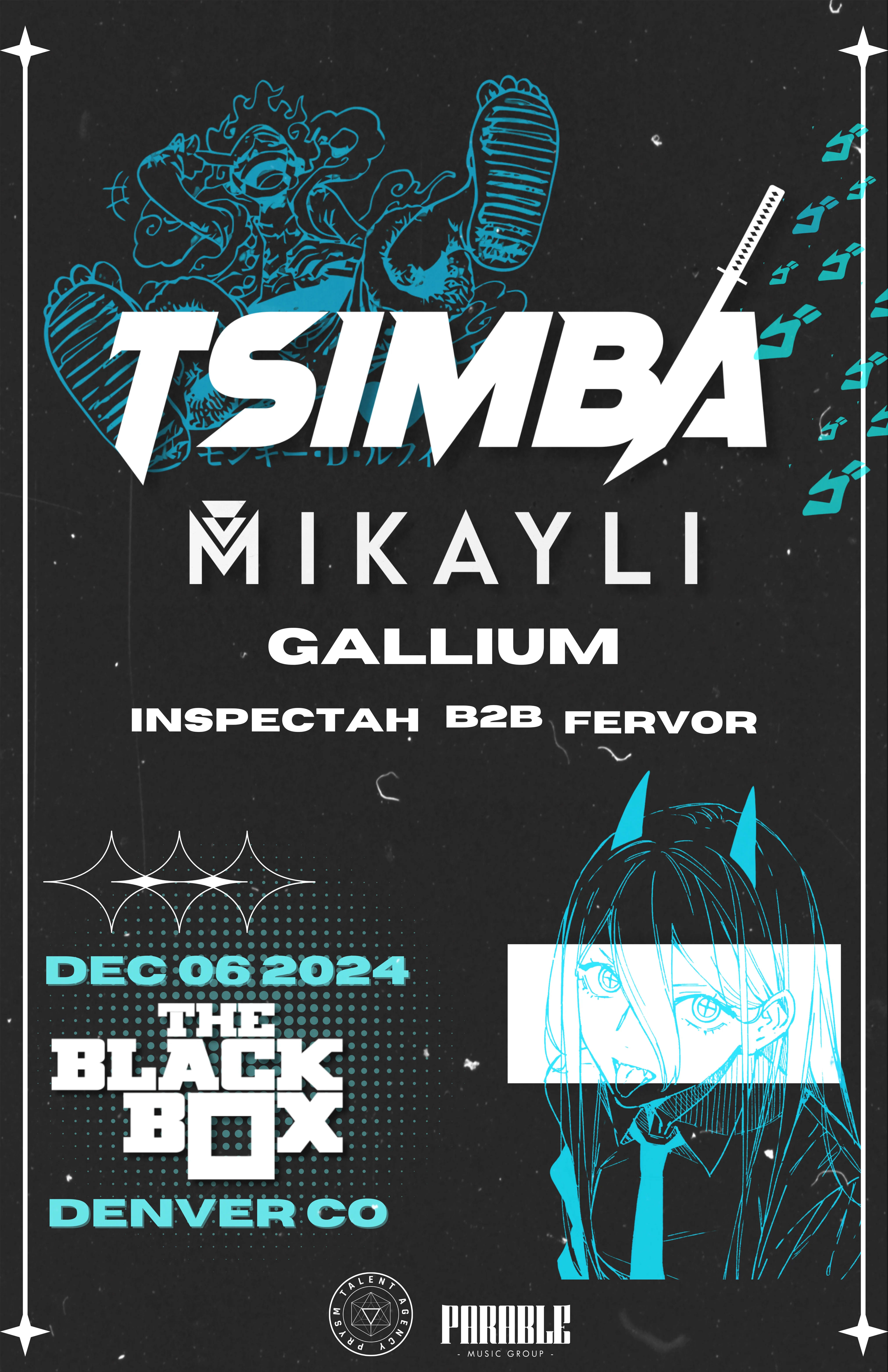 The Black Box presents: Tsimba w/ Mikayli, Gallium, Inspectah B2B Fervor