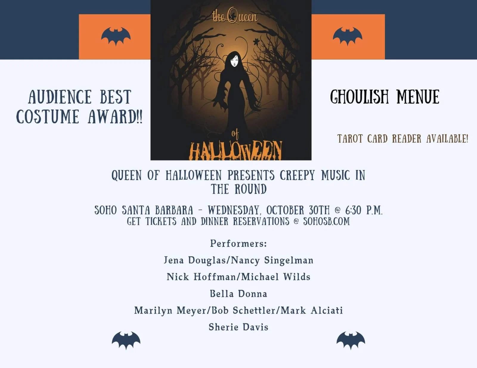 Creepy Songs in the Round - Hosted by the Queen of Halloween!