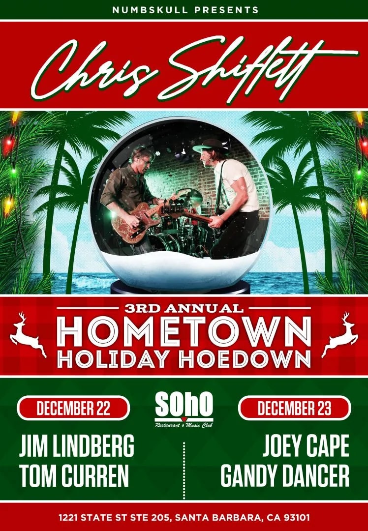 *SOLD OUT* numbskull presents: CHRIS SHIFLETT 3rd Annual Hometown Holiday Hoedown with Jim Lindberg of Pennywise and Tom Curren