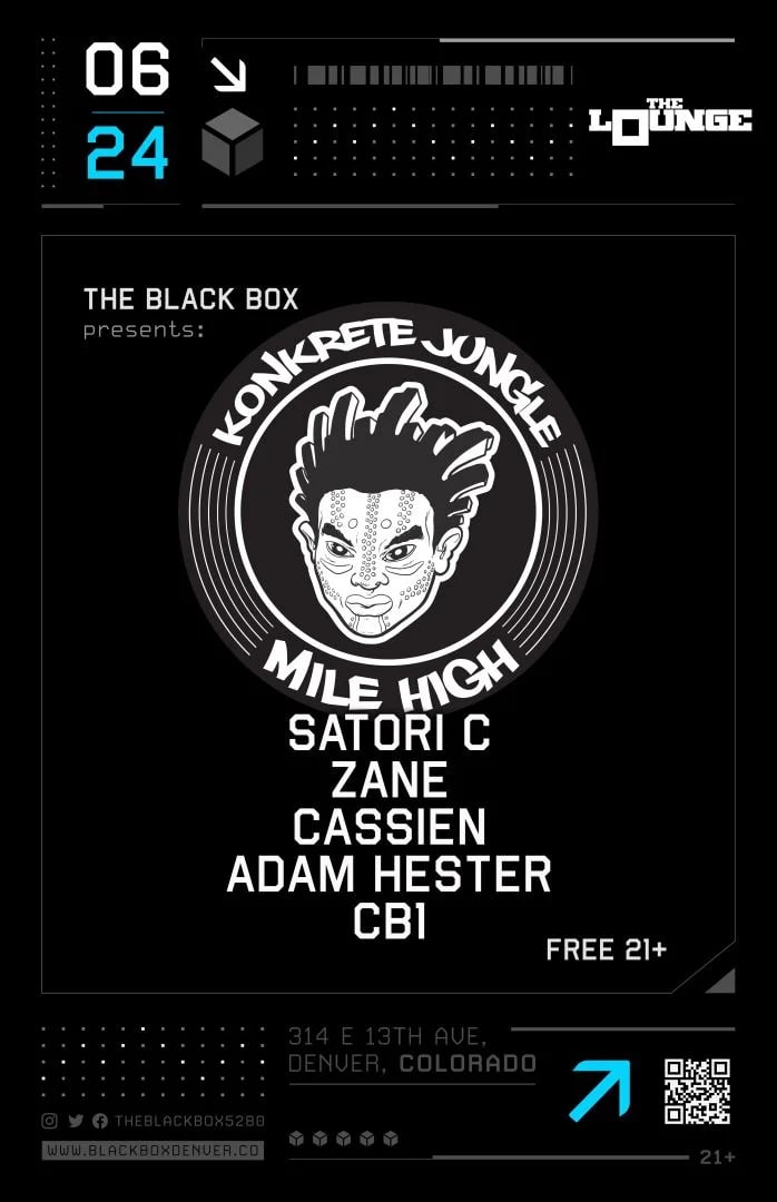 Konkrete Jungle: Satori C, Zane, Cassien, Adam Hester, CB1 (Free 21+)