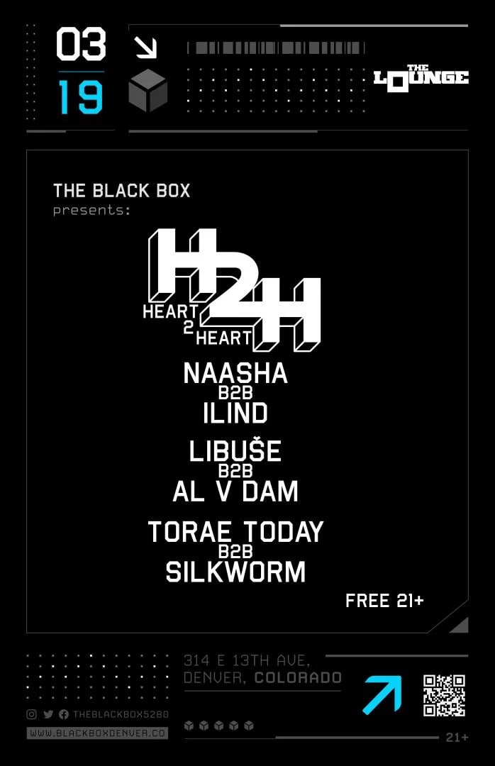 Heart 2 Heart: NAASHA b2b Ilind, Libuše b2b Al V Dam, Torae Today b2b Silkworm (FREE 21+)