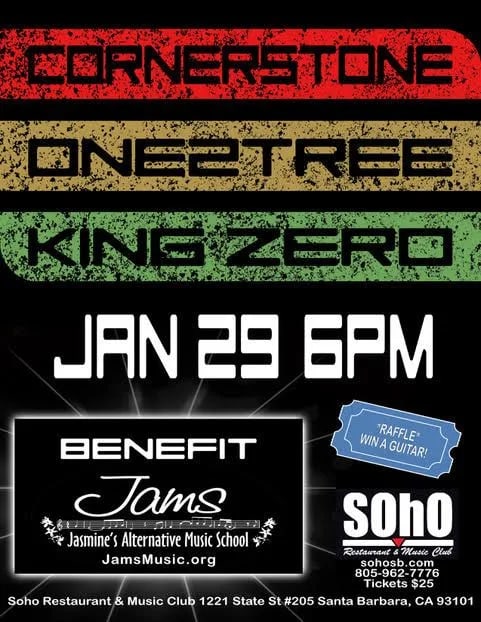 JAMS Benefit Concert with Cornerstone / One2Tree / King Zero