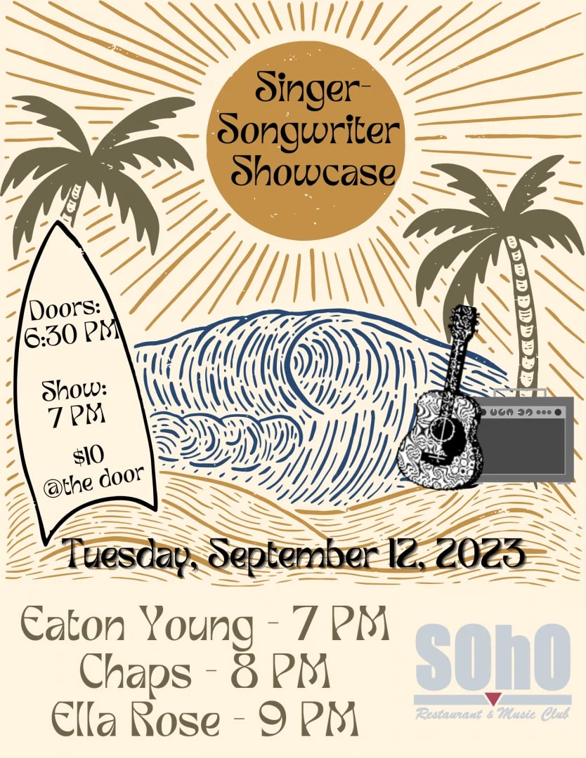 Singer Songwriter Showcase: Eaton Young, Chaps and Ella Rose