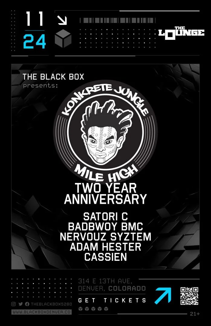 Konkrete Jungle Mile High - Two Year Anniversary: Satori C, Badbwoy BMC, Nervouz Syztem, Adam Hester, Cassien