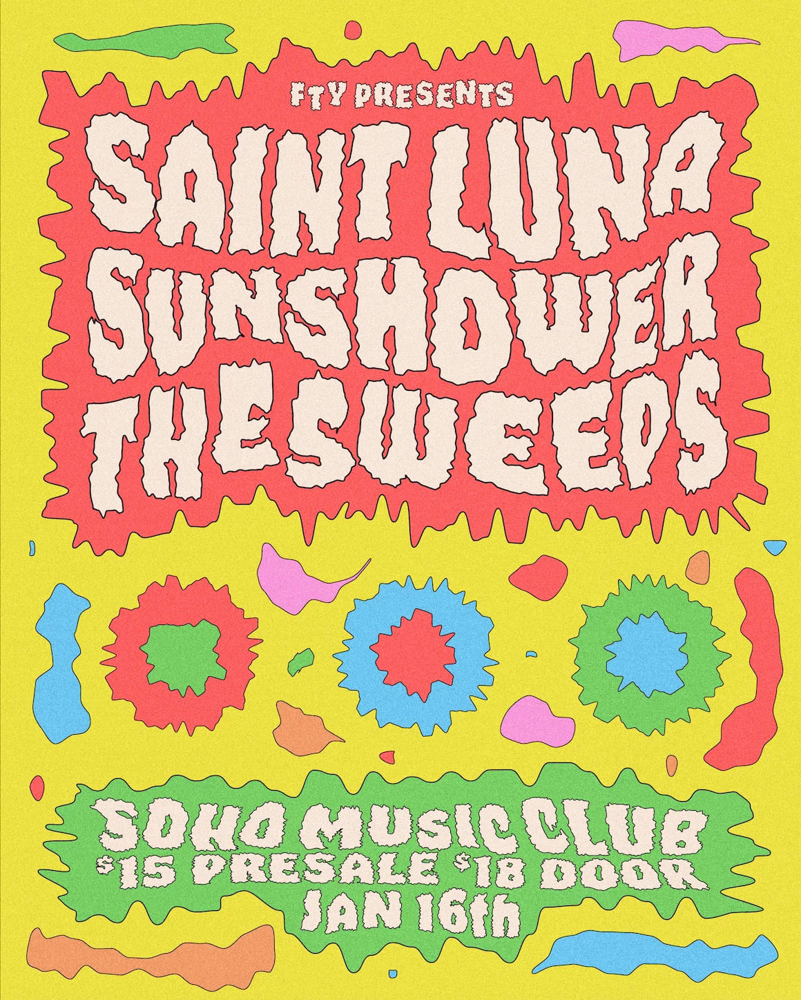 Free the Youth Presents: Saint Luna with Sunshower and The Sweeps