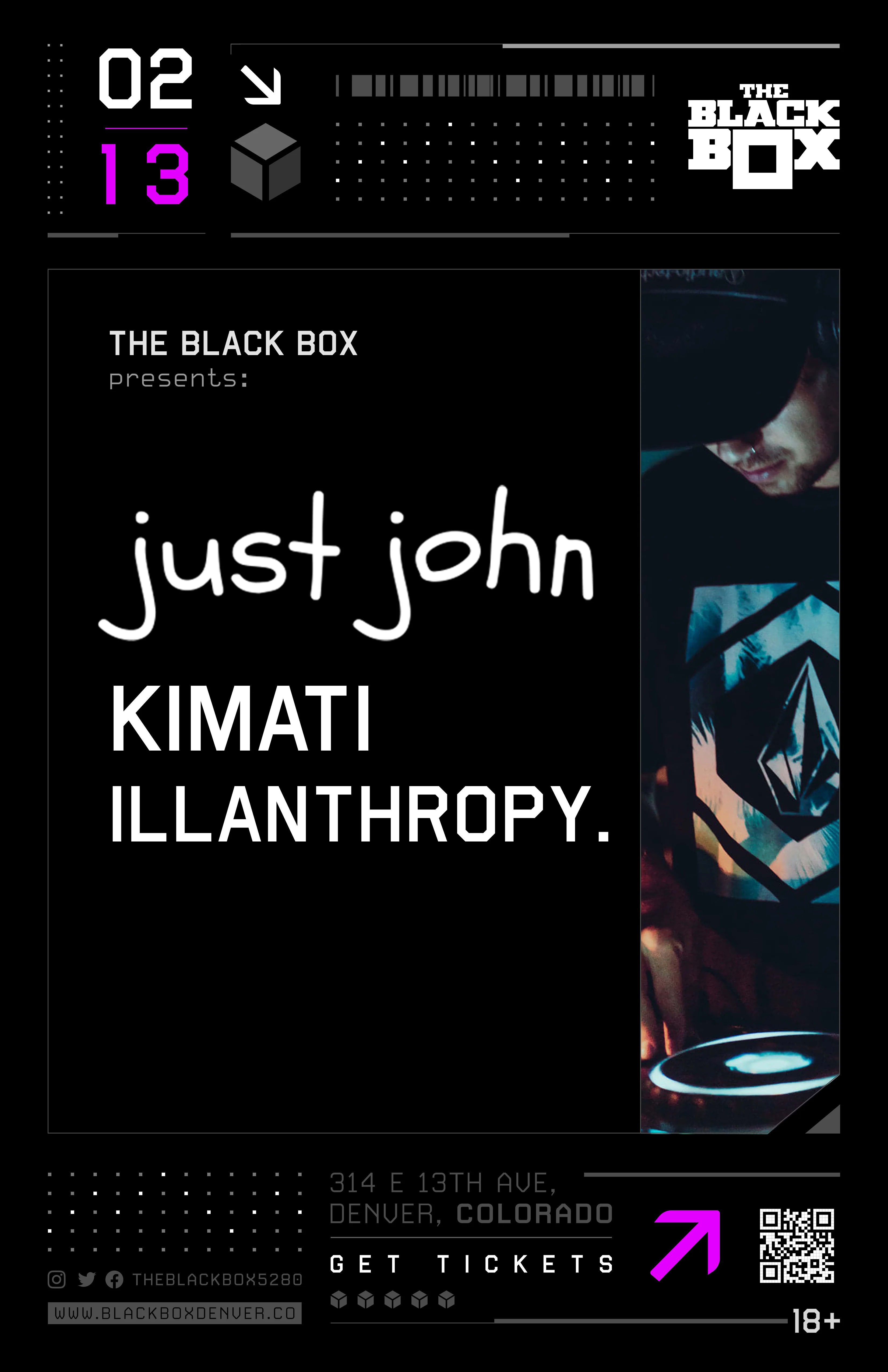 The Black Box presents: Just John w/ Kimati, illanthropy.