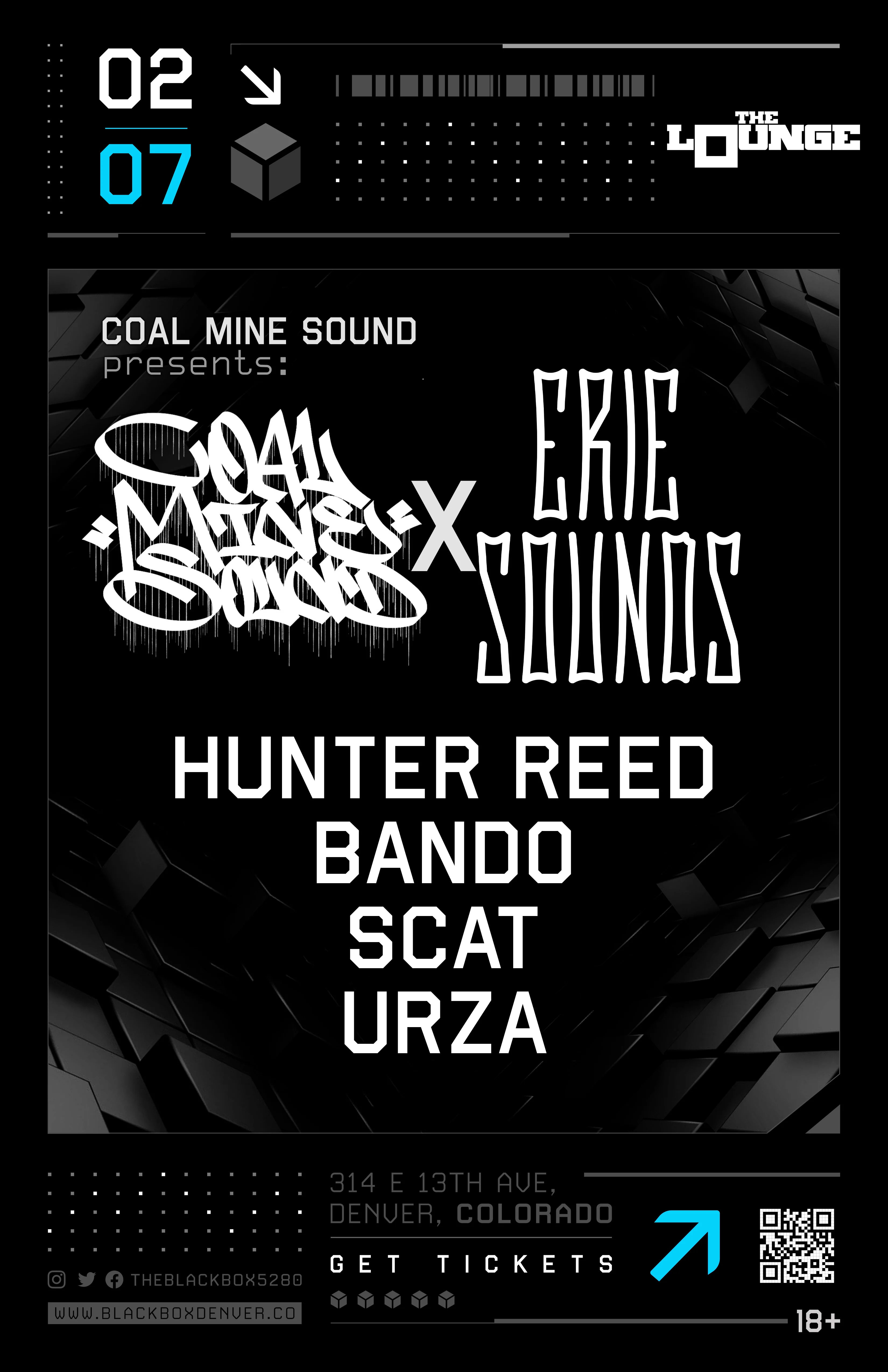 Coal Mine Sound x Erie Sounds: Hunter Reed, Bando, Scat, Urza
