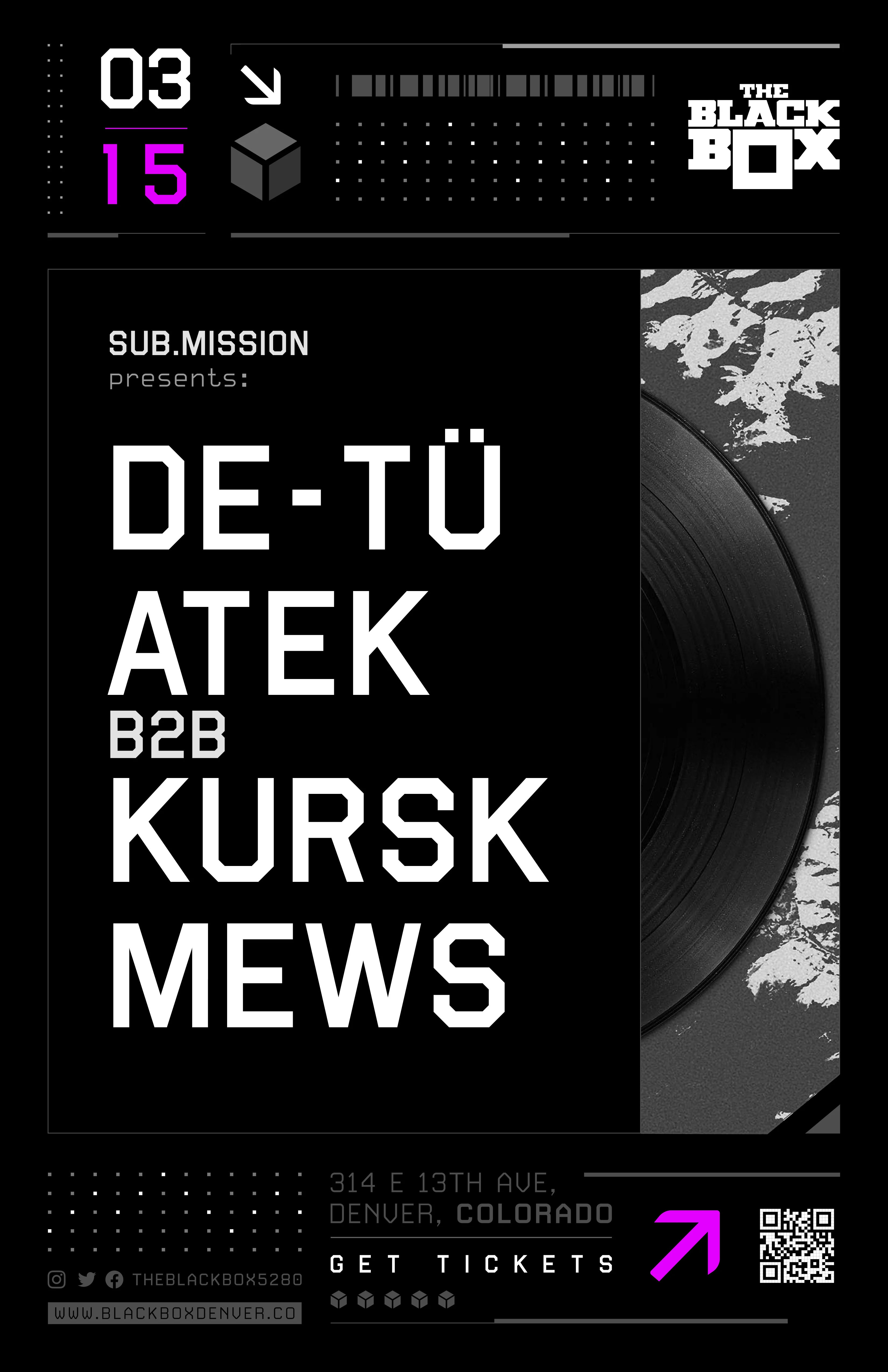 Sub.mission presents - Innamind Takeover: DE-TÜ, ATEK B2B Kursk, Mews