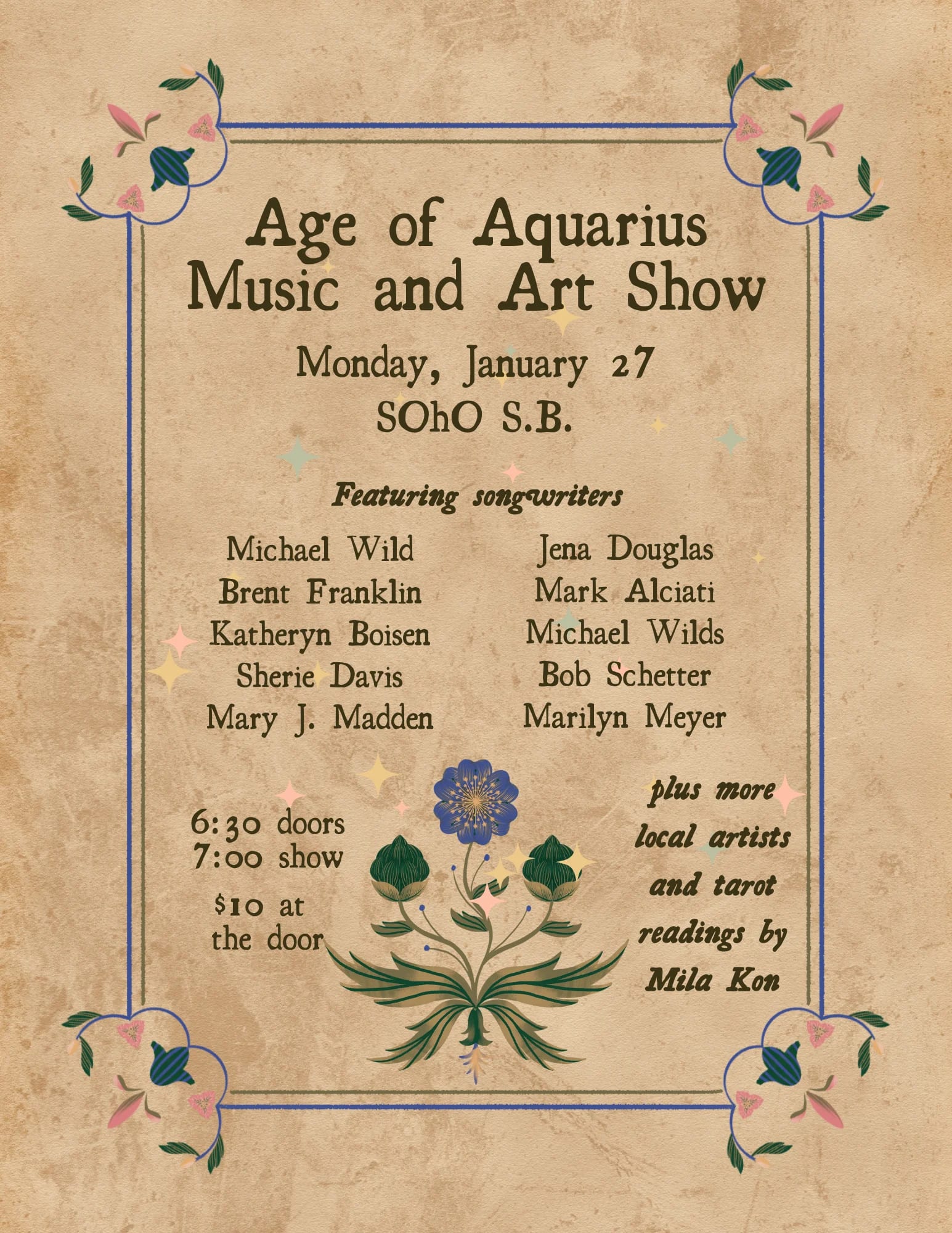 Age of Aquarius Music and Art Show with Jena Douglas, Mary J. Madden, Michael Wild, and more!
