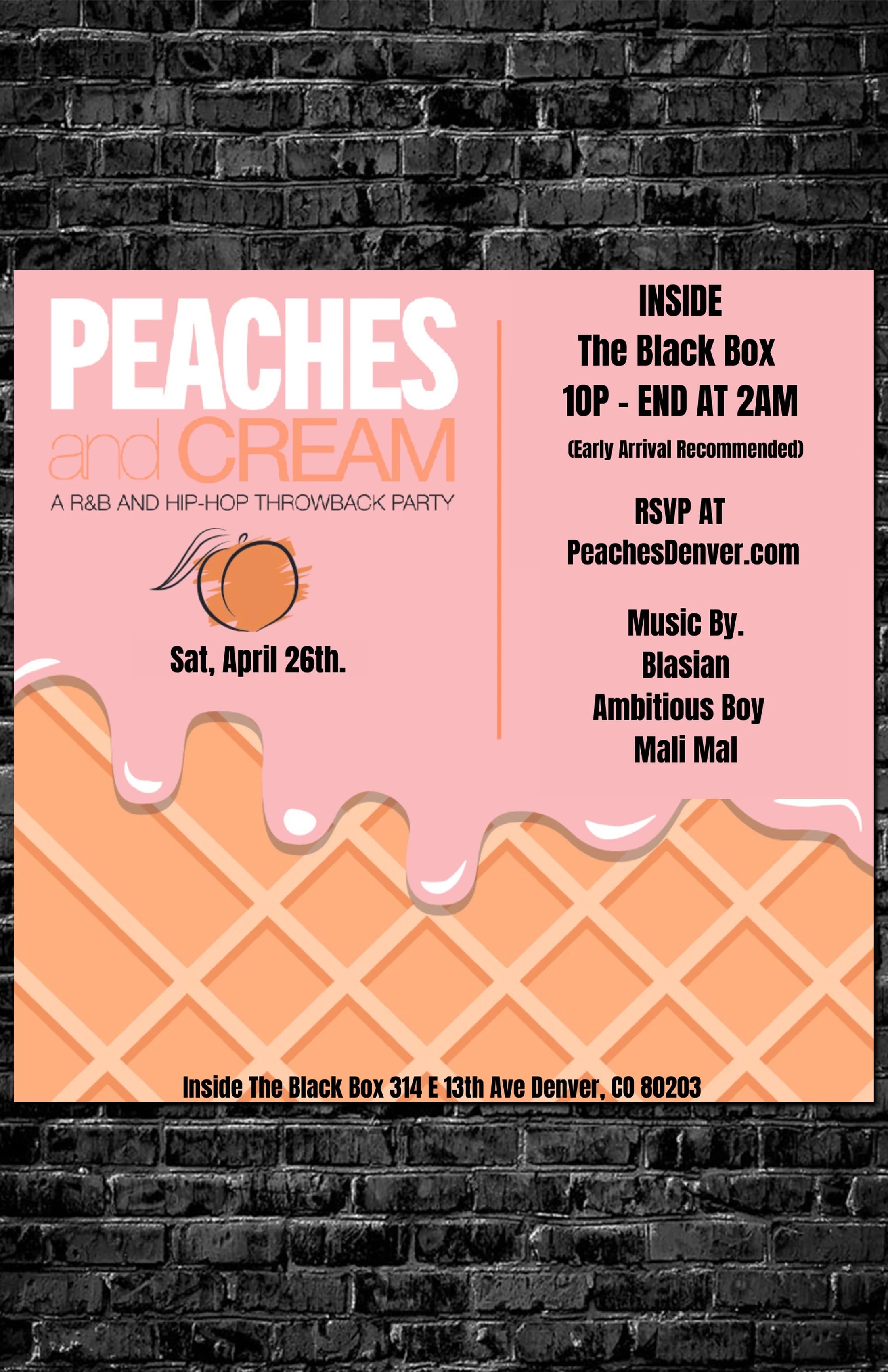 Peaches & Cream: A R&B and Hip-Hop Throwback Party (21+)