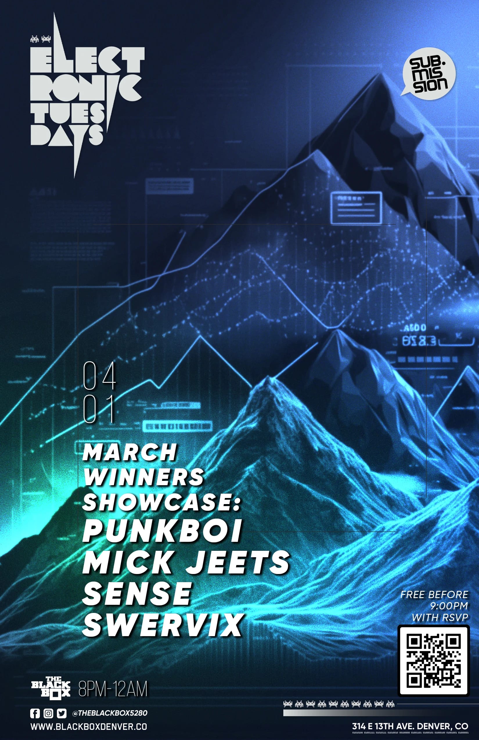 Sub.mission Electronic Tuesdays: March Winner's Showcase - Punkboi, Mick Jeets, Sense, Swervix