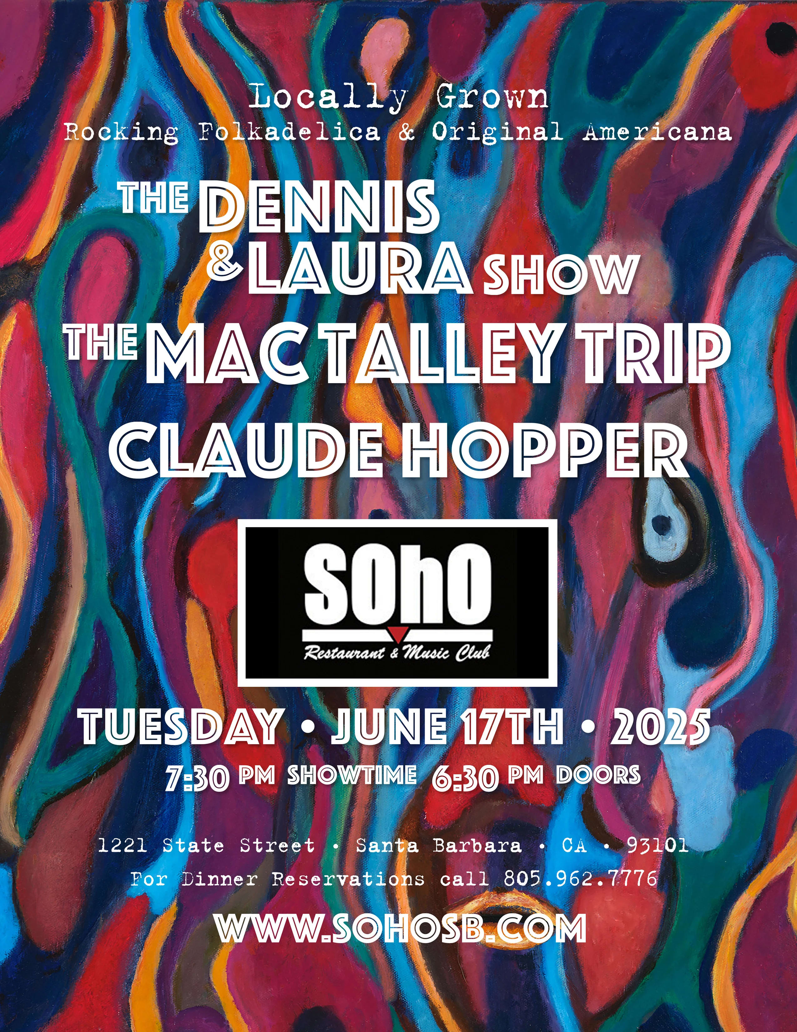 Songwriter Showcase with the Mac Talley Trip, Claude Hopper, and the Dennis and Laura Show