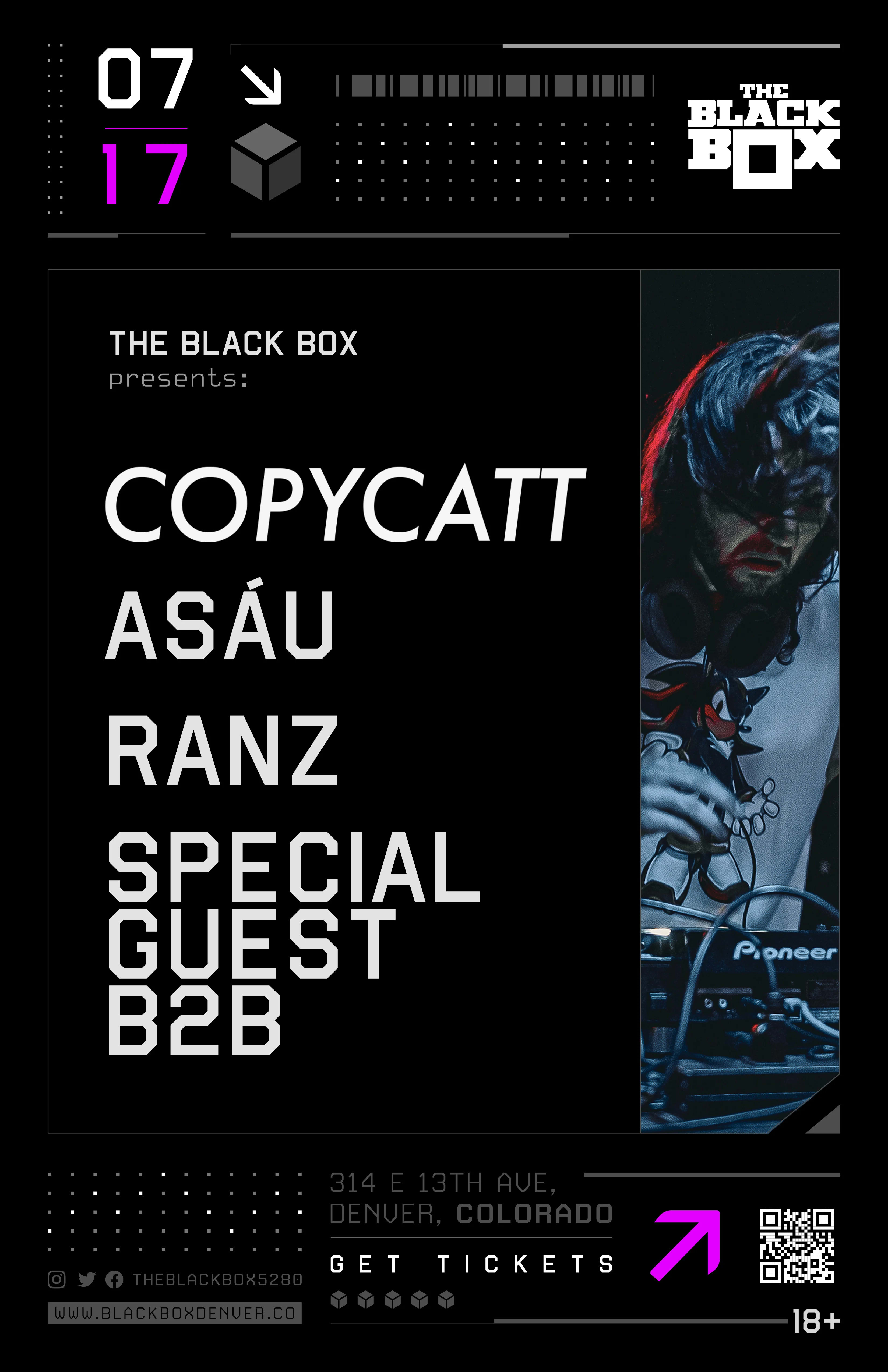 The Black Box presents: Copycatt w/ asáu, Ranz, Special Guest B2B