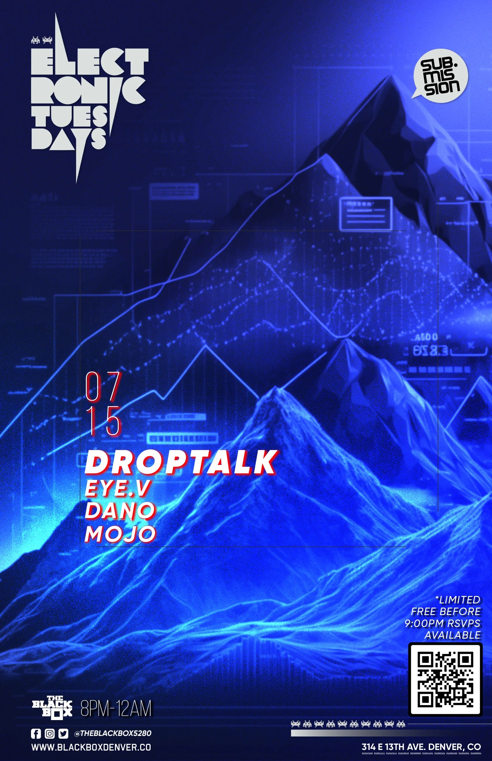 Sub.mission Electronic Tuesdays: DropTalk. Weekly DJ Battle - EYE.V, DANO, MOJO