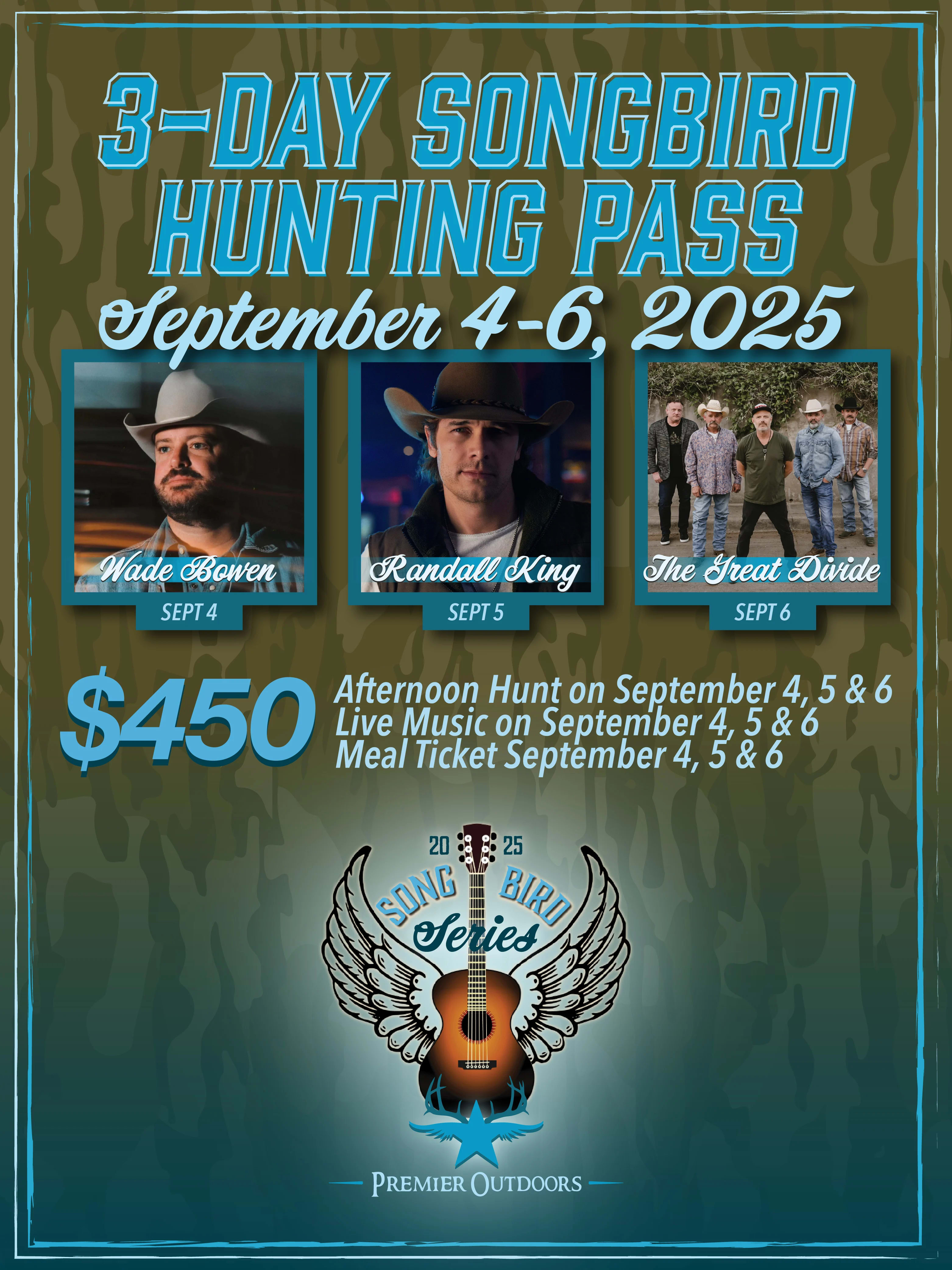 3-DAY SONGBIRD HUNTING PASS
