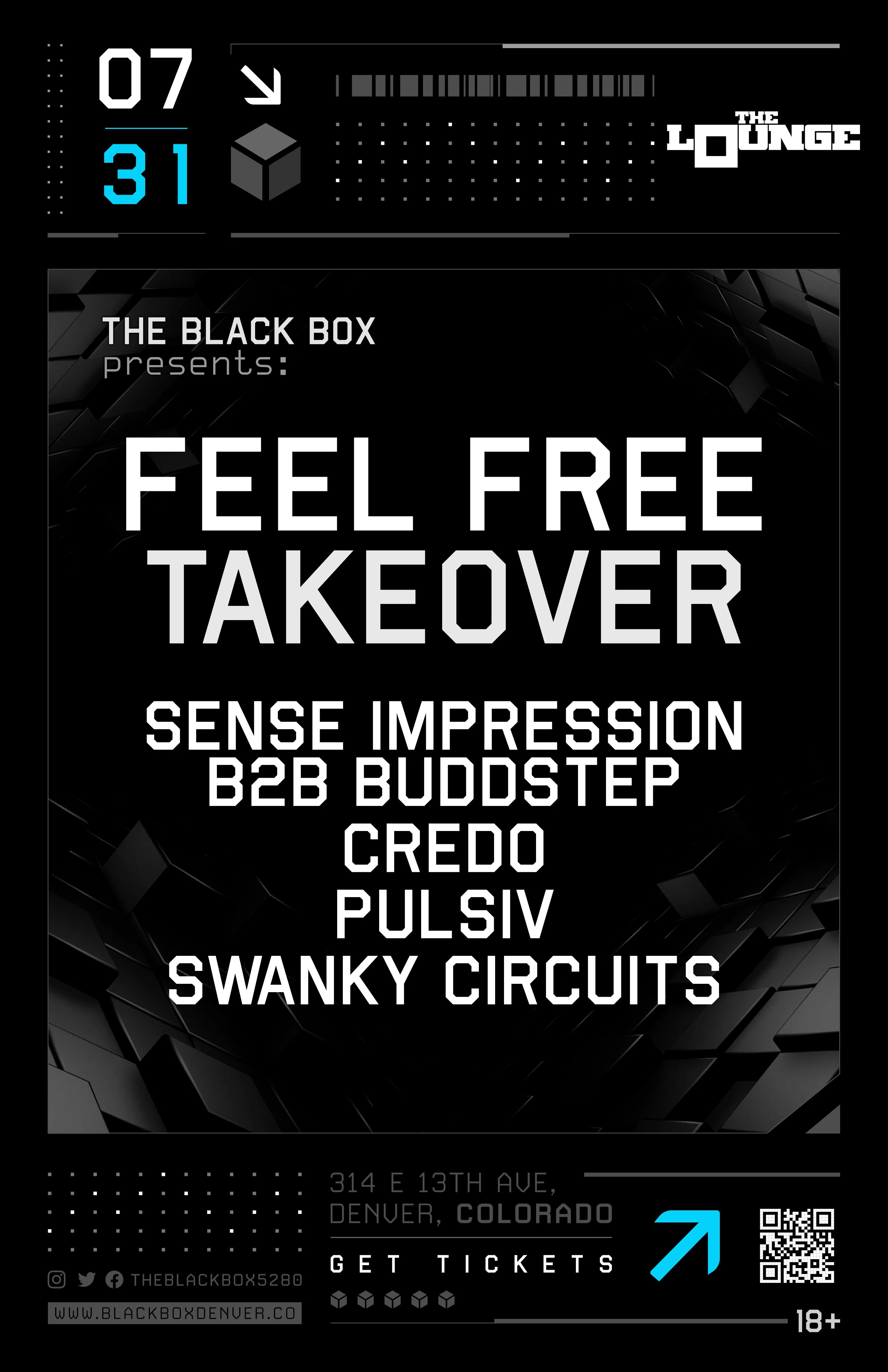 Feel Free Takeover: Sense Impression B2B Buddstep, Credo, Pulsiv, Swanky Circuits
