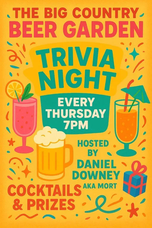 Brain Busters Trivia--Hot Eats, Cool Drinks, Cash and Prizes!
