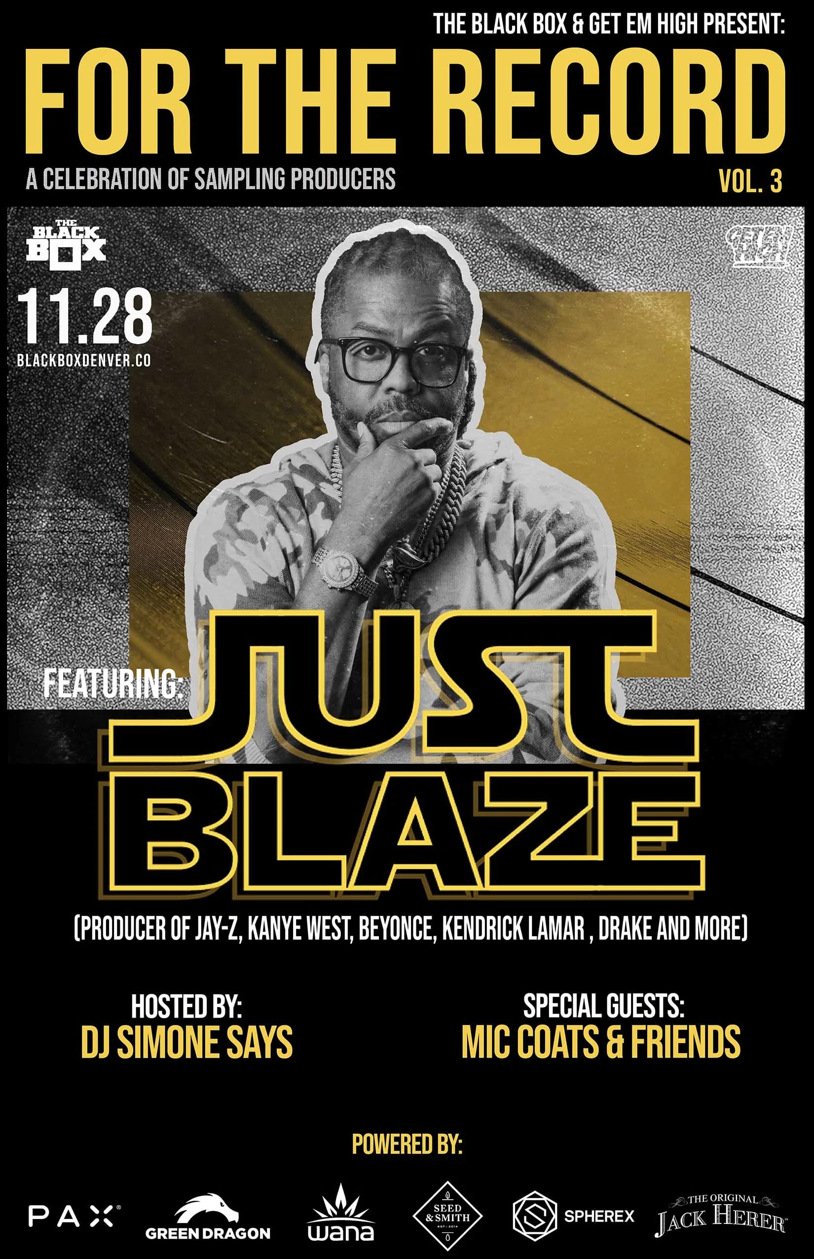The Black Box & Get Em High present - For The Record Vol. 3: Just Blaze (Jay-Z, Kanye West, Beyonce, Kendrick Lamar, Drake & more!)