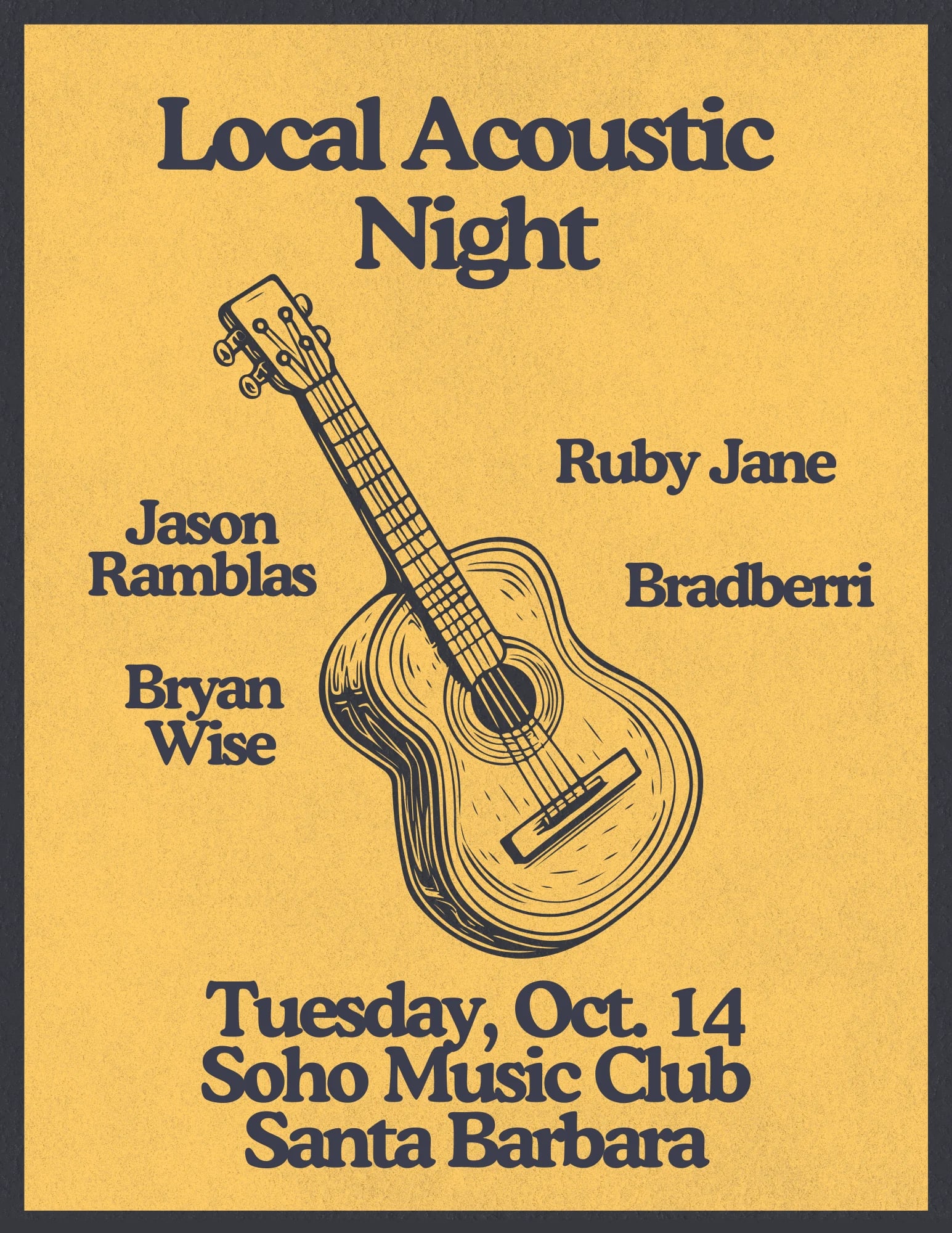 Local Acoustic Night with Ruby Jane, Bradberri, Bryan Wise, and Jason Ramblas