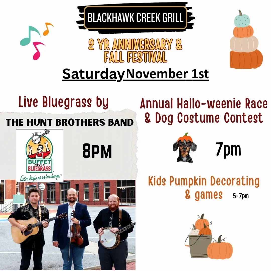 Bluegrass with The Hunt Brothers Band + Fall Festival & Hallo-Weenie