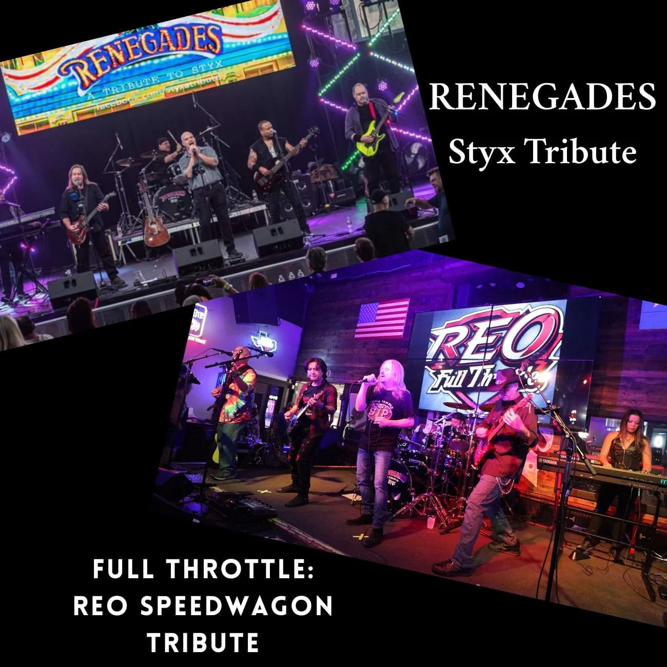 Table Reservations for Styx and REO Speedwagon Tributes - Redegades & REO Full Throttle