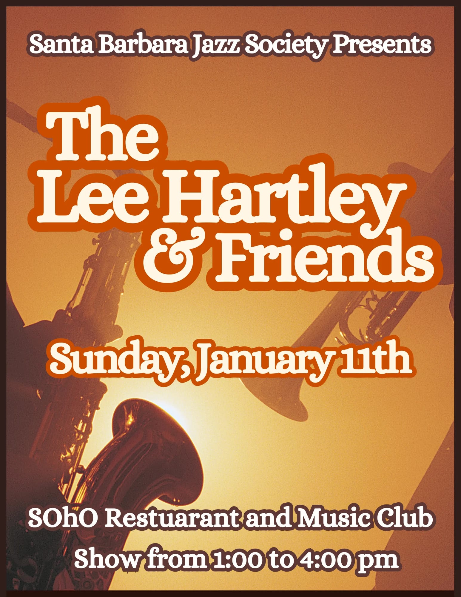 Santa Barbara Jazz Society presents: The Lee Hartley & Friends