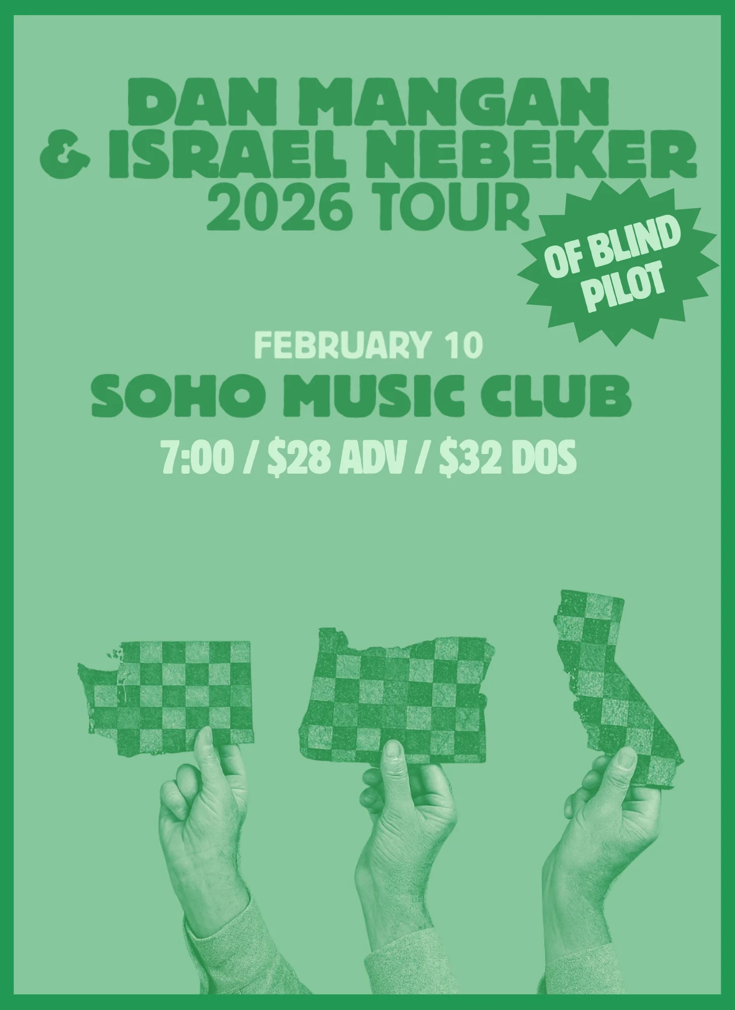 An Evening with Israel Nebeker (of Blind Pilot) and Dan Mangan