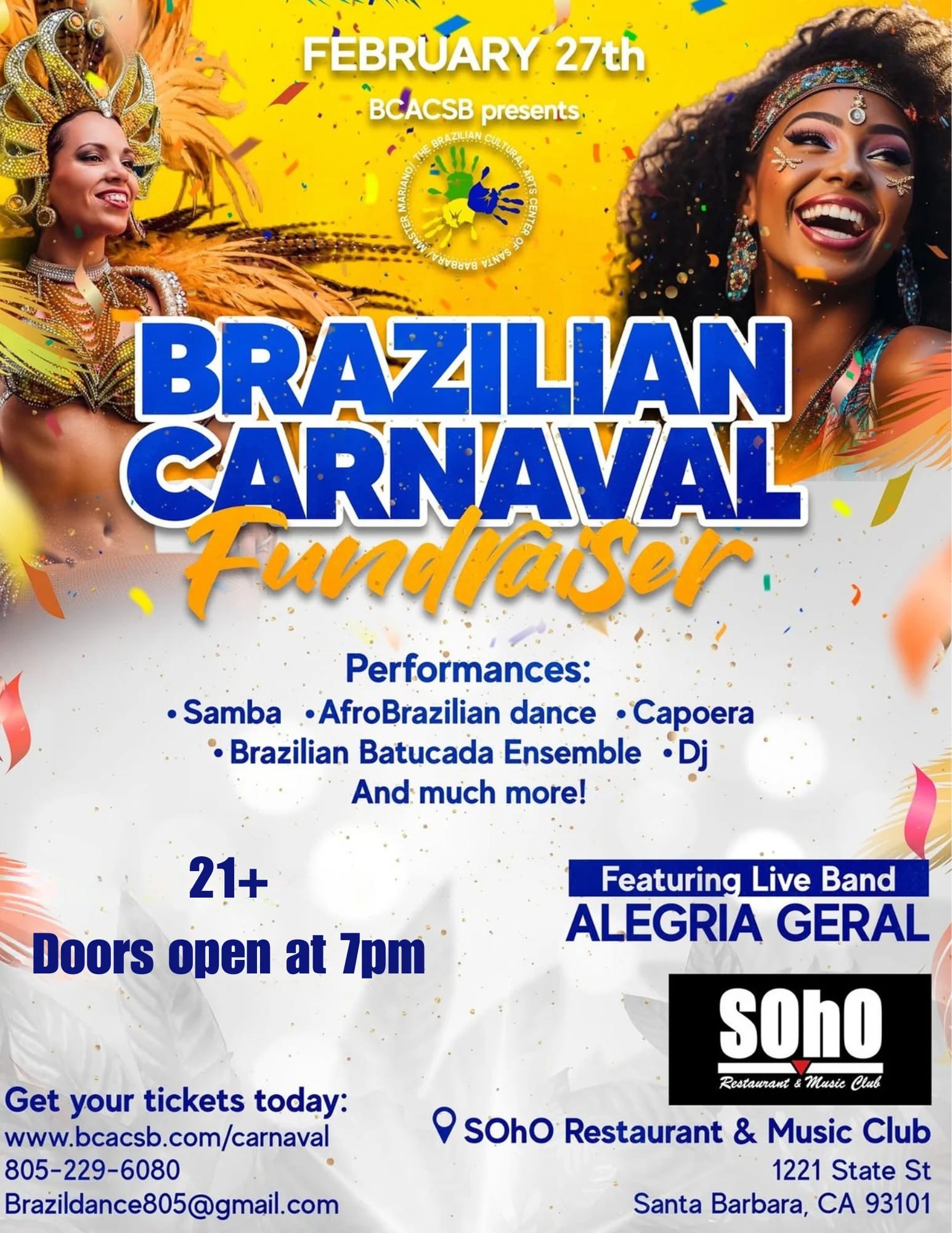 BCACSB Presents: Brazilian Carnaval
