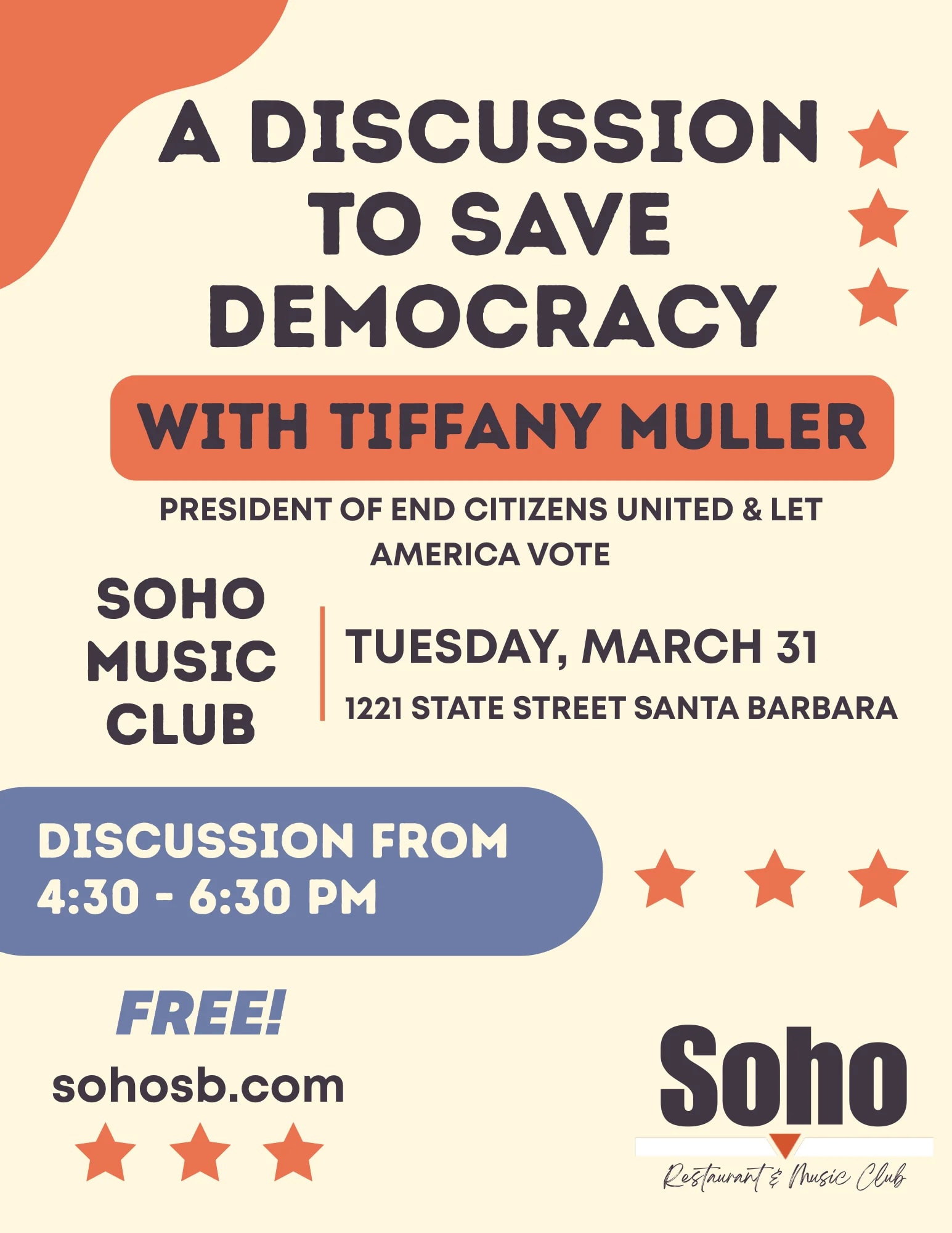 A Discussion to Save Democracy with Tiffany Muller