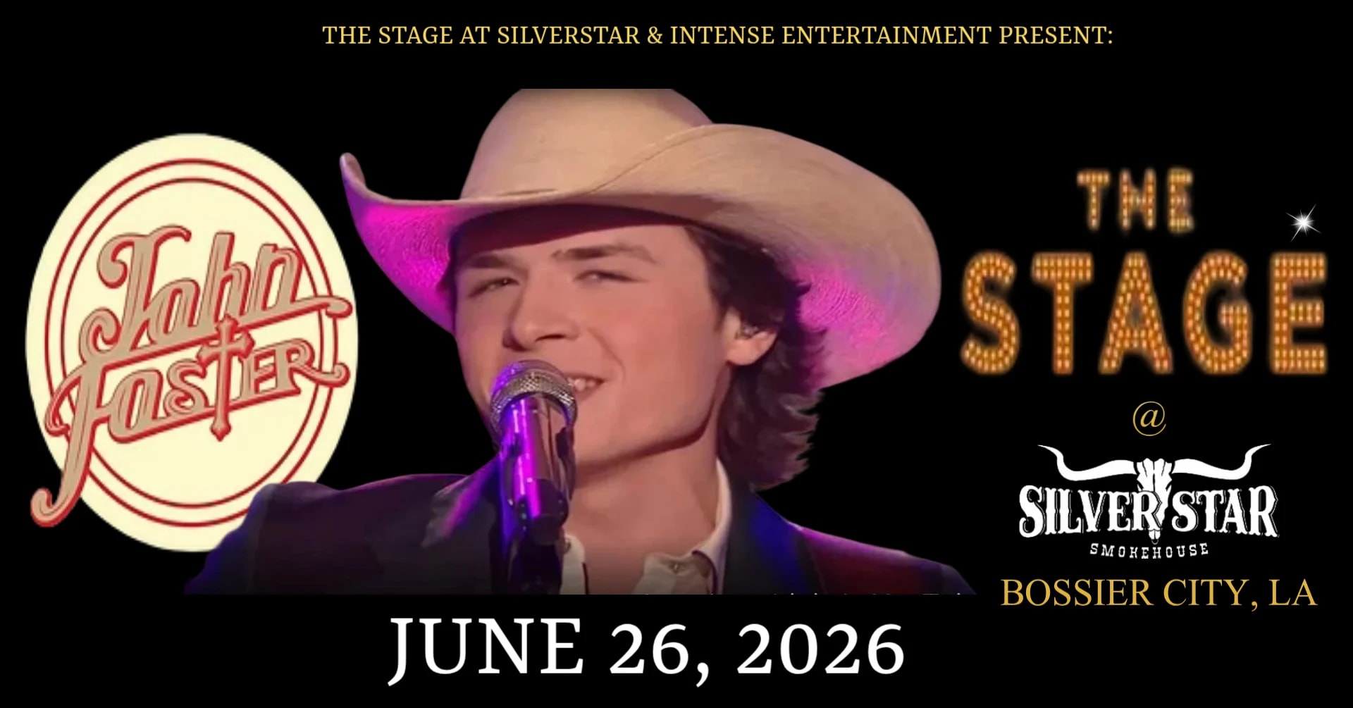 John Foster LIVE in concert at the Stage in Bossier City!