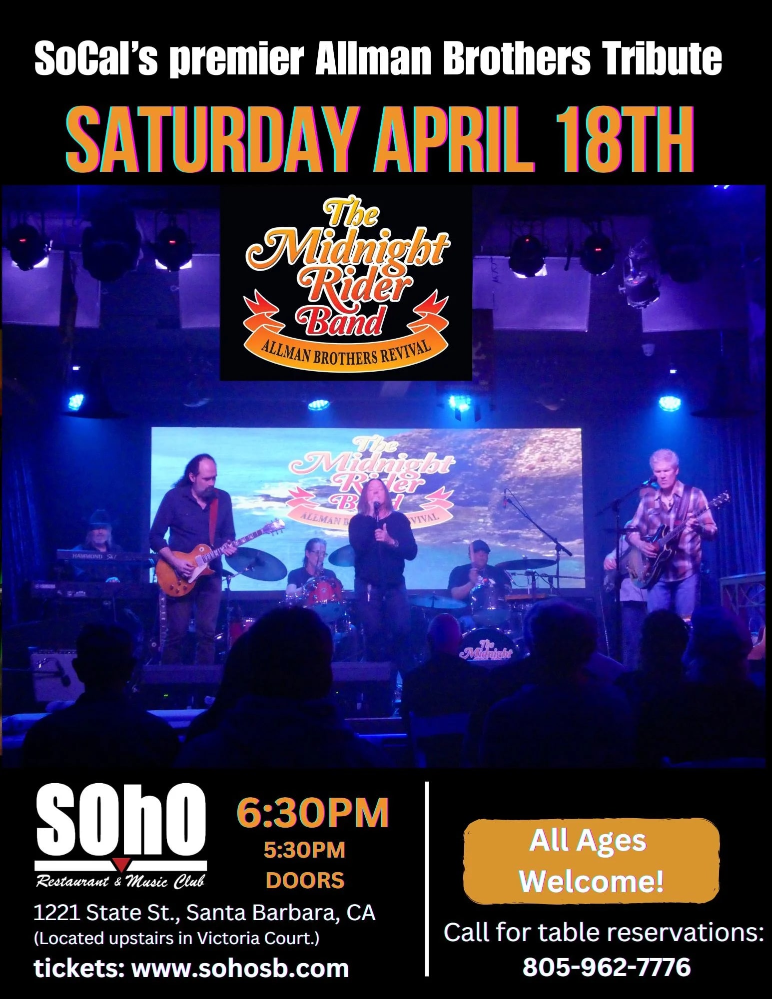 The Midnight Rider Band- Allman Brothers Revival Tribute