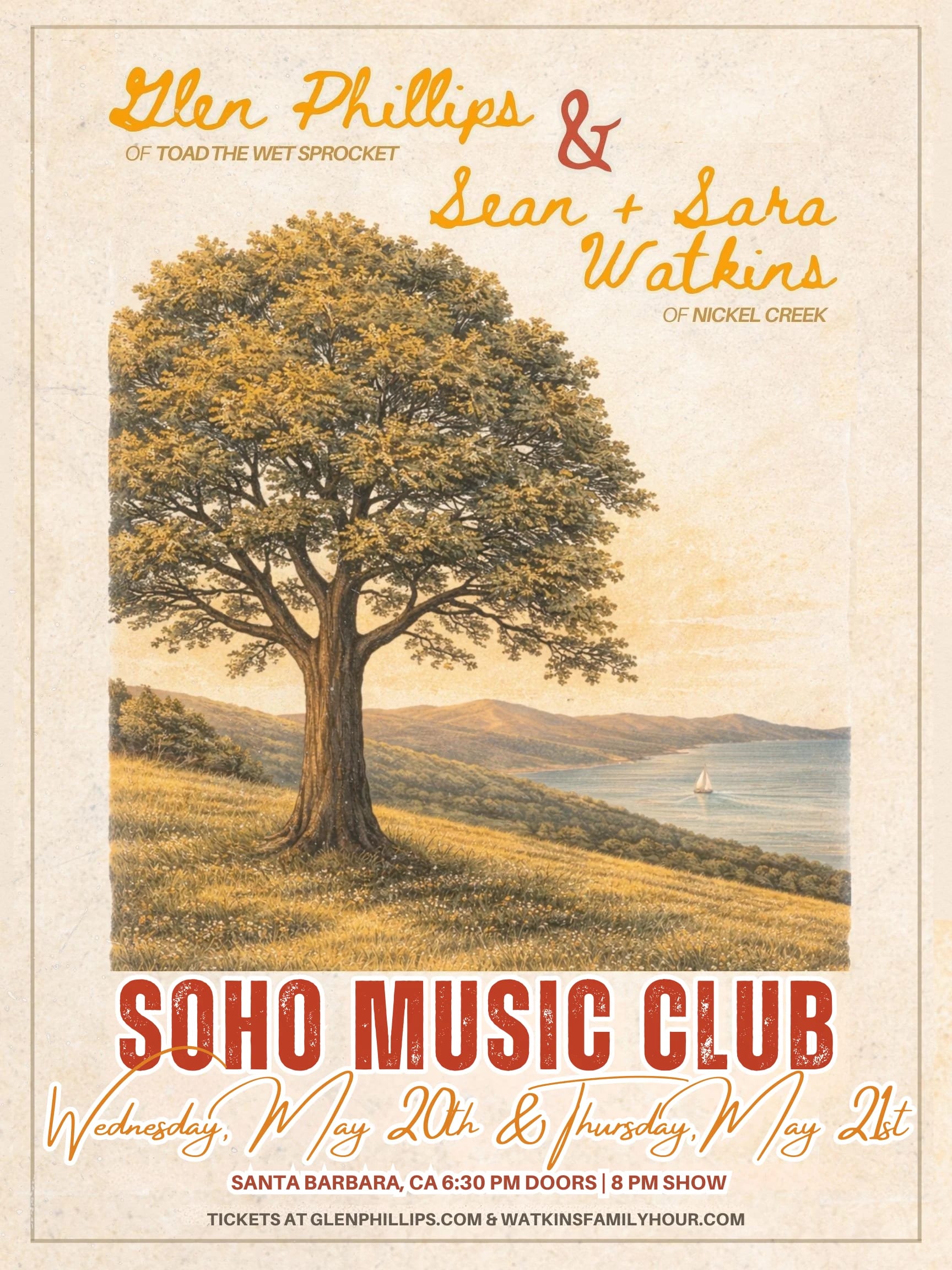 Glen Phillips and Sean & Sara Watkins (NIGHT 2)