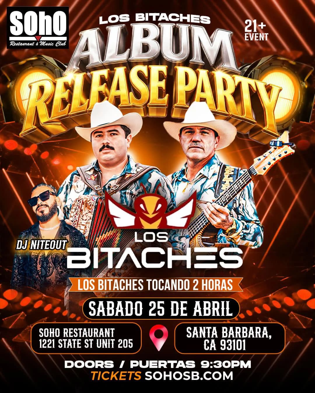 Banda Night: Los Bitaches Album Release Party
