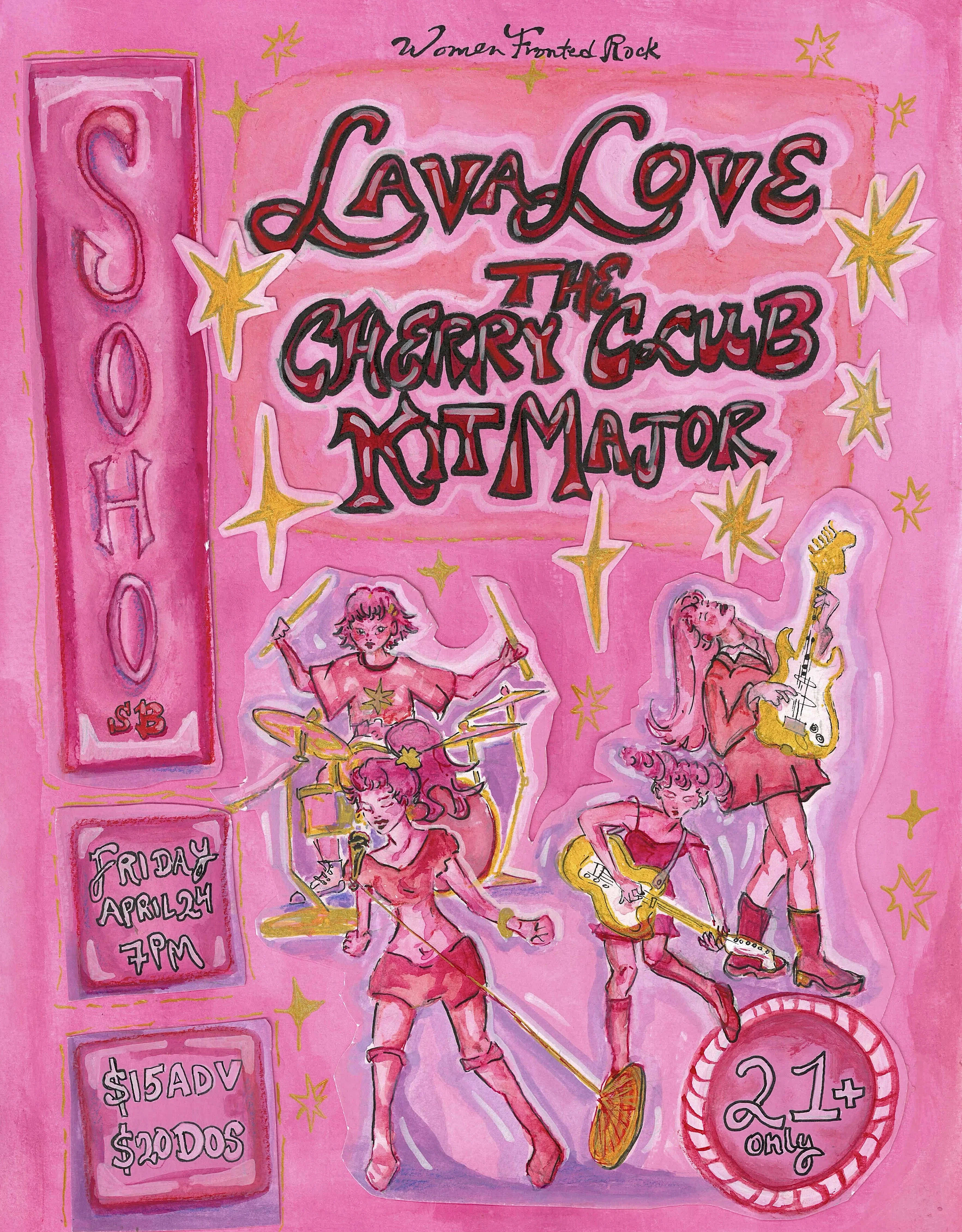 Lavalove, The Cherry Club, & Kit Major