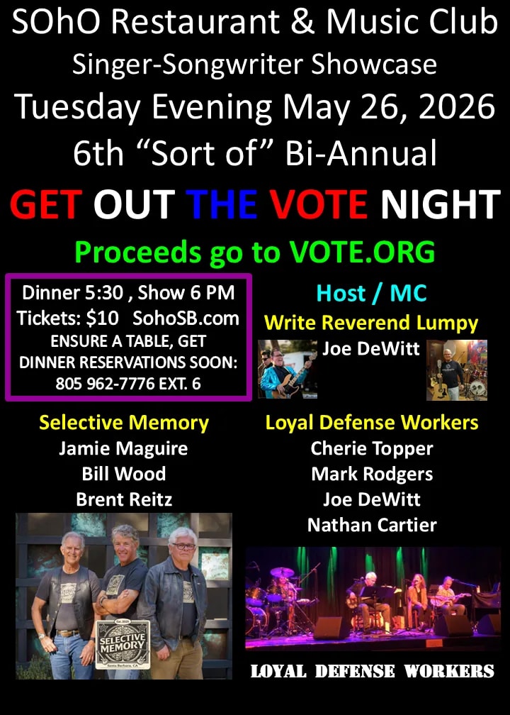Get Out the Vote Night with Reverend Lumpy, The Loyal Defense Workers, & Selective Memory