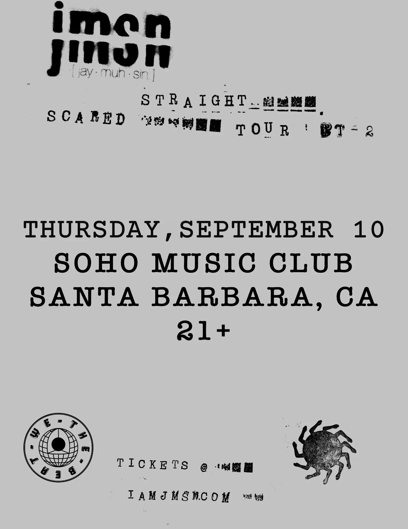 We The Beat Presents: JMSN - RESCHEDULED 9/10