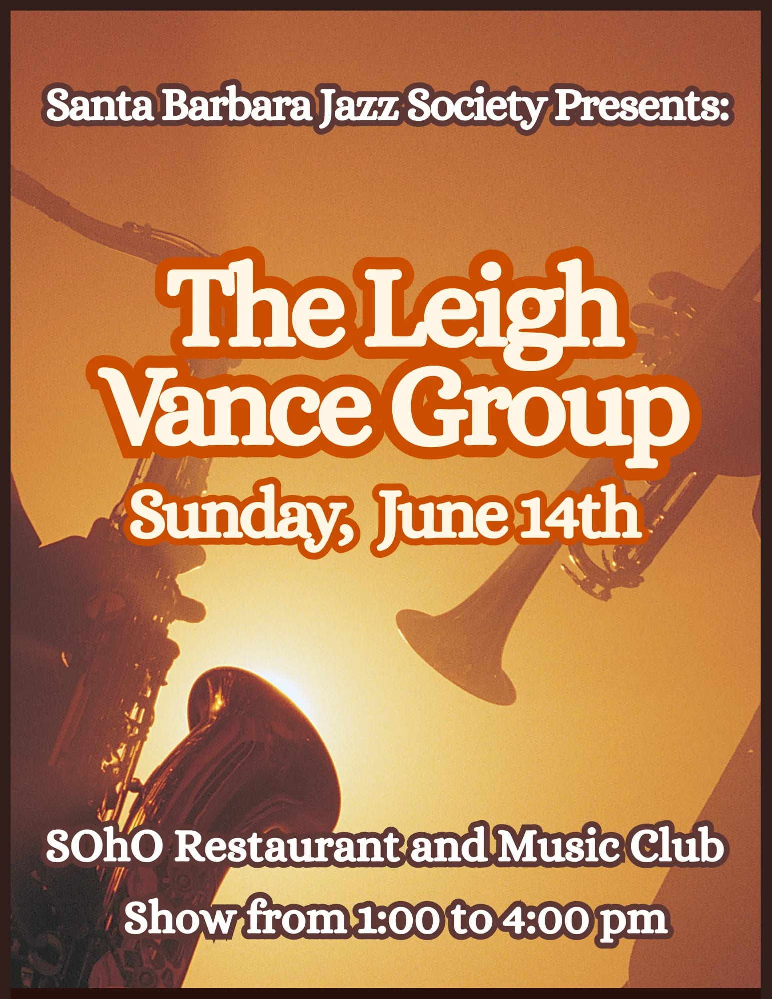 Santa Barbara Jazz Society Presents: The Leigh Vance Group