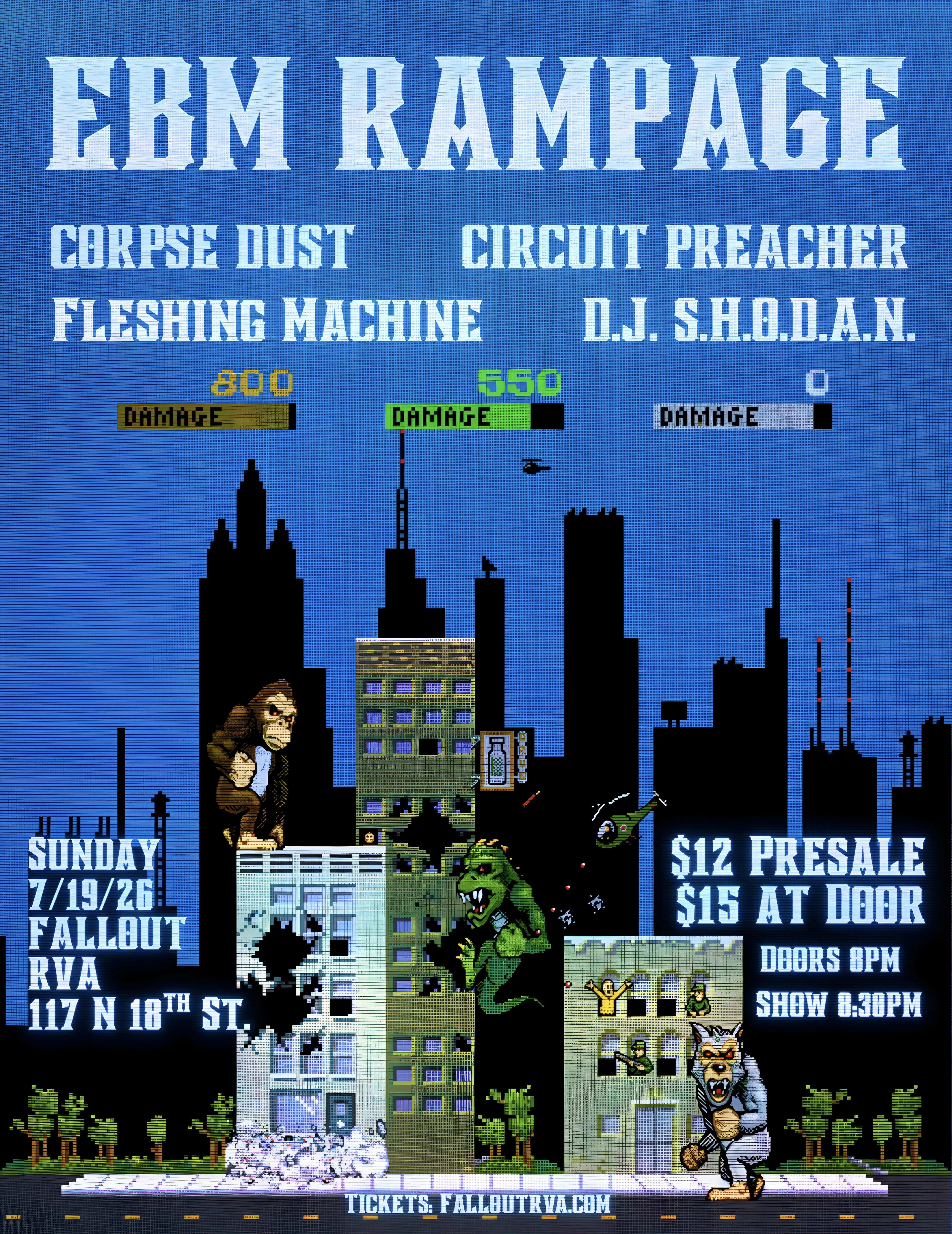 EBM Rampage: Corpse Dust, Circuit Preacher, Fleshing Machine & DJ SHODAN
