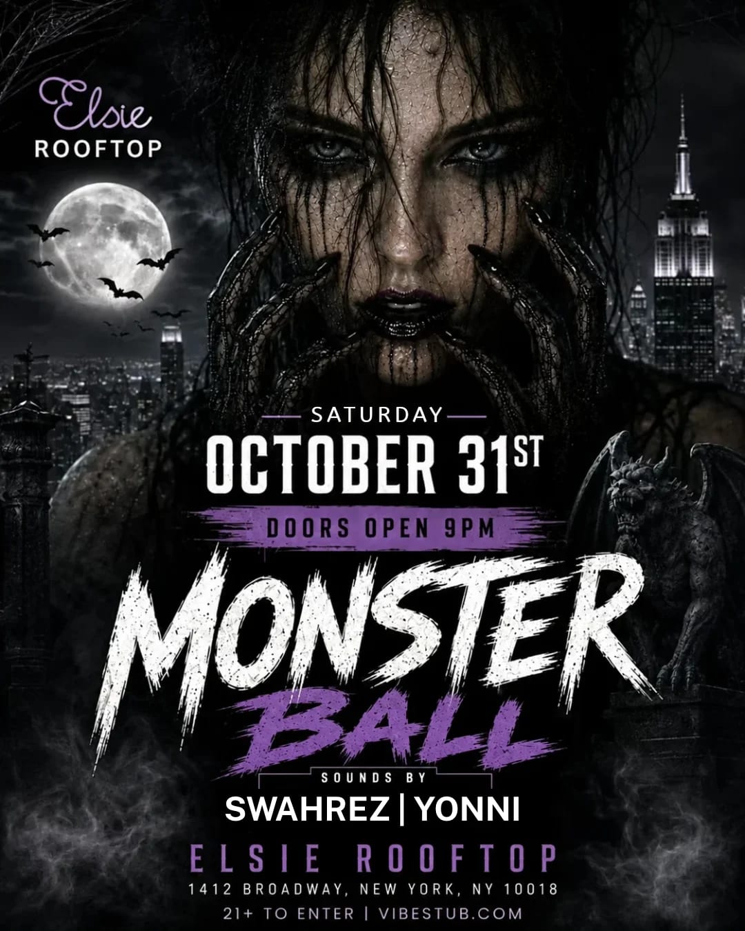 Monster Ball- NYC Best Halloween Party @ Elsie Rooftop & Penthouse 10/31