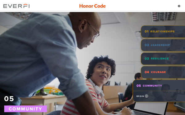 Honor Code course screenshot