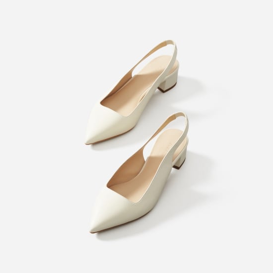 bone slingback pumps