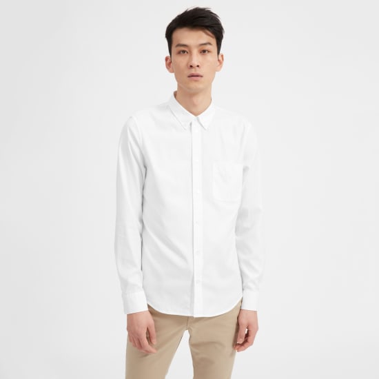 mens white oxford shirts