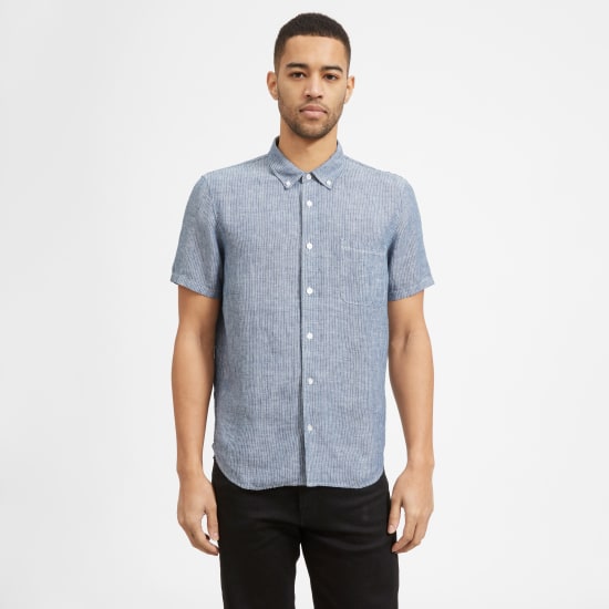Men S Linen Short Sleeve Standard Fit Shirt Everlane