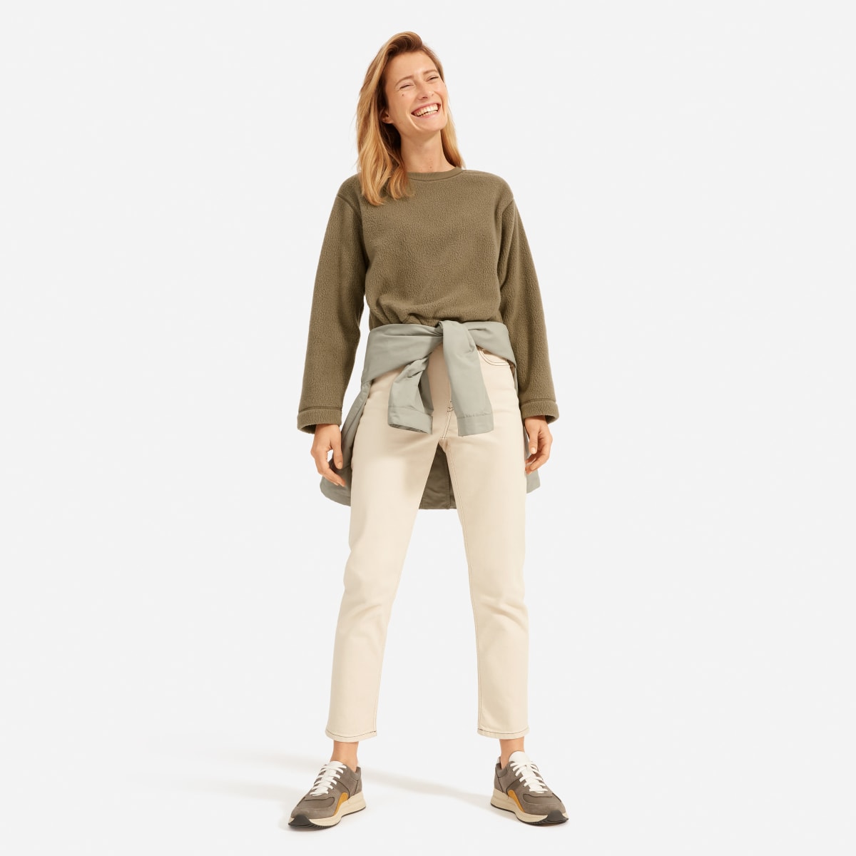 everlane oversized fleece hoodie