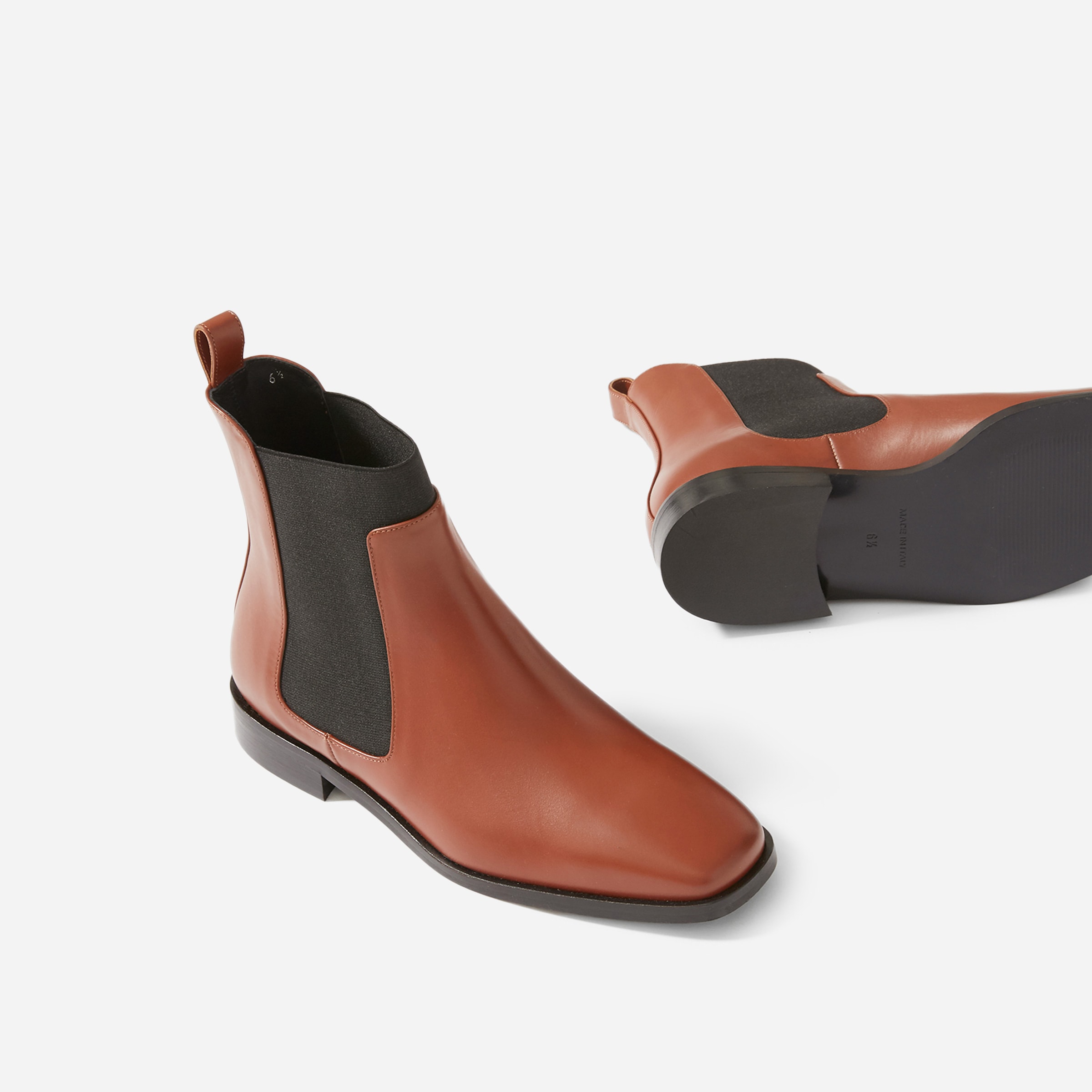 everlane square toe chelsea boot