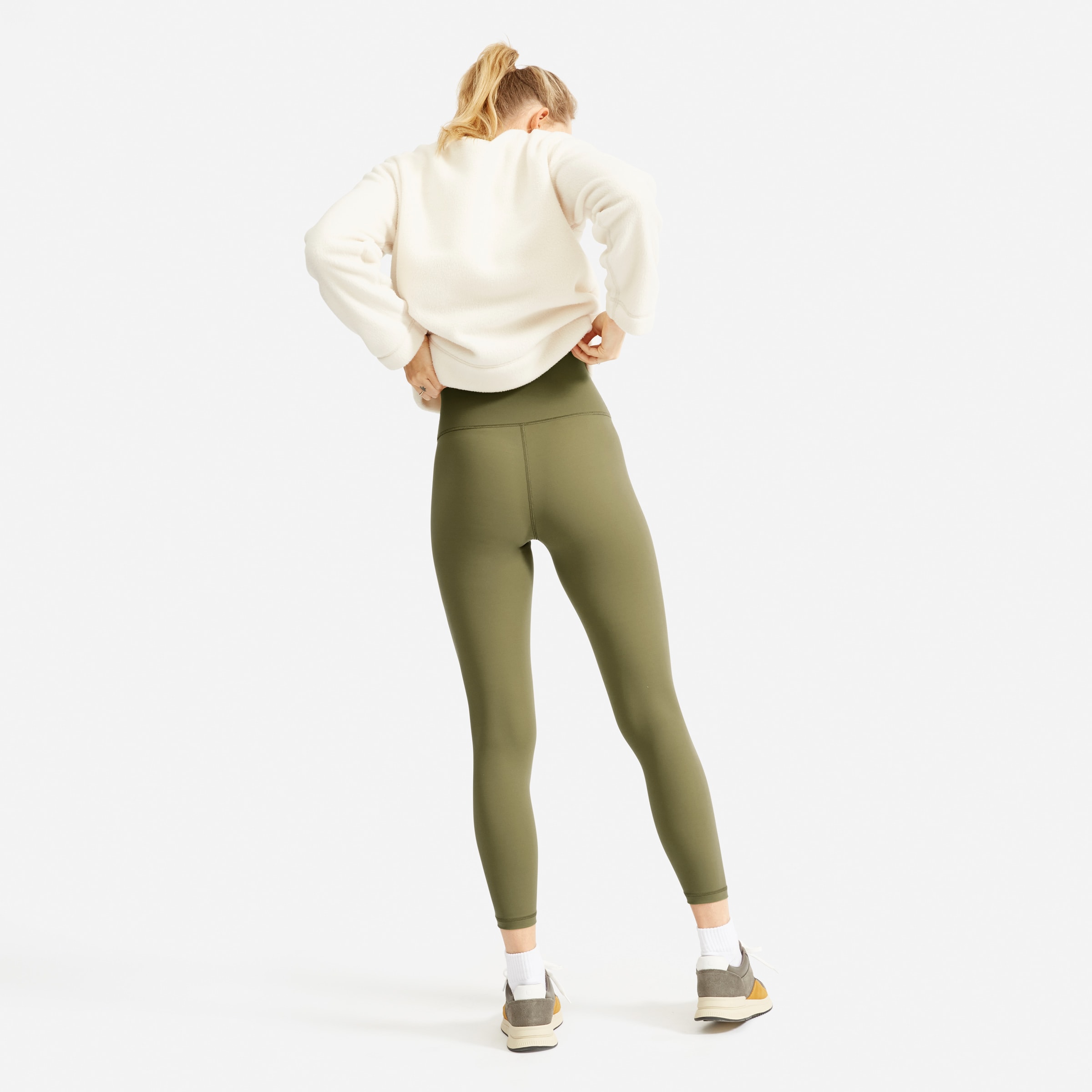 Everlane Leggings Womens Medium Green Renew Perform High Waisted