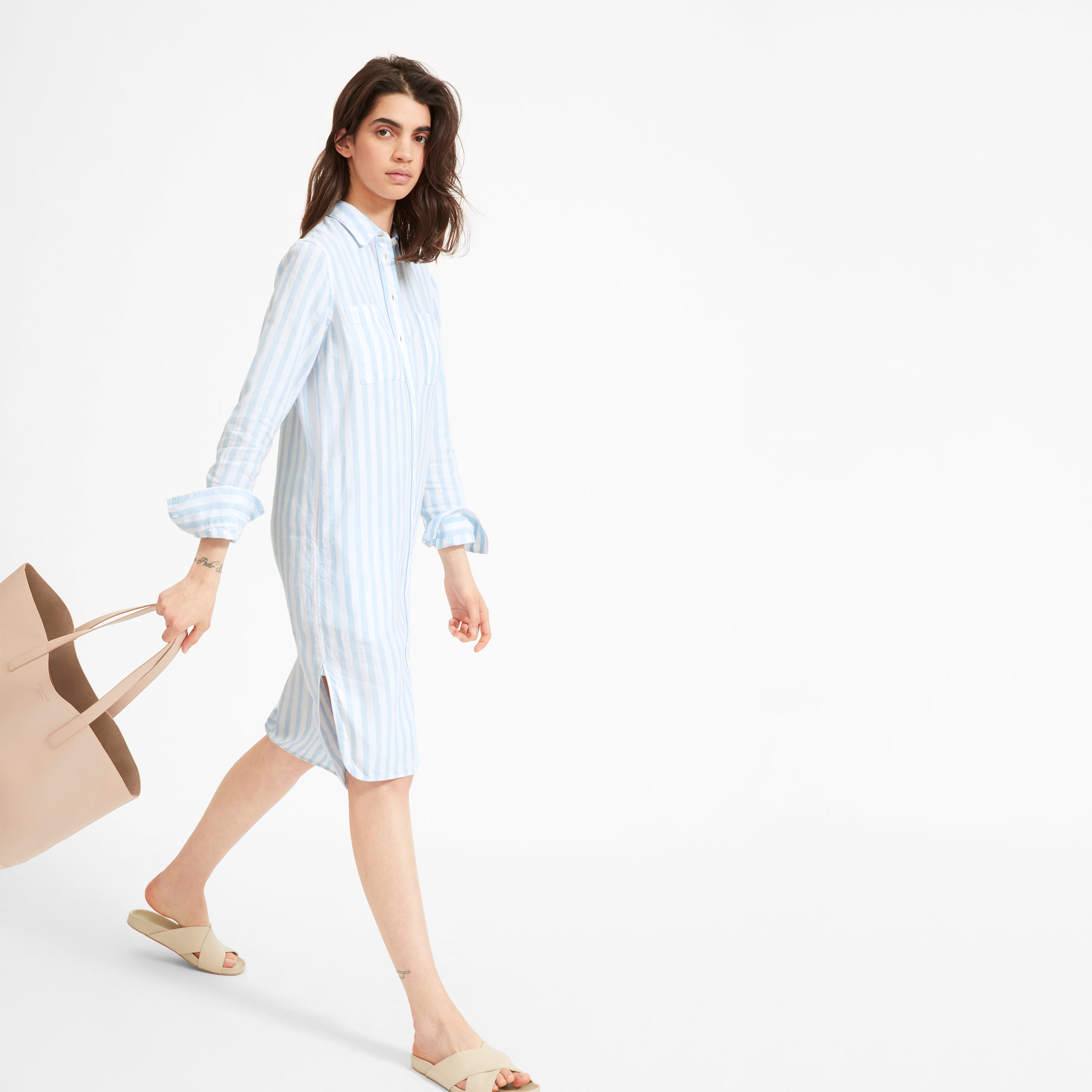 Simple Grey Shirt Dress