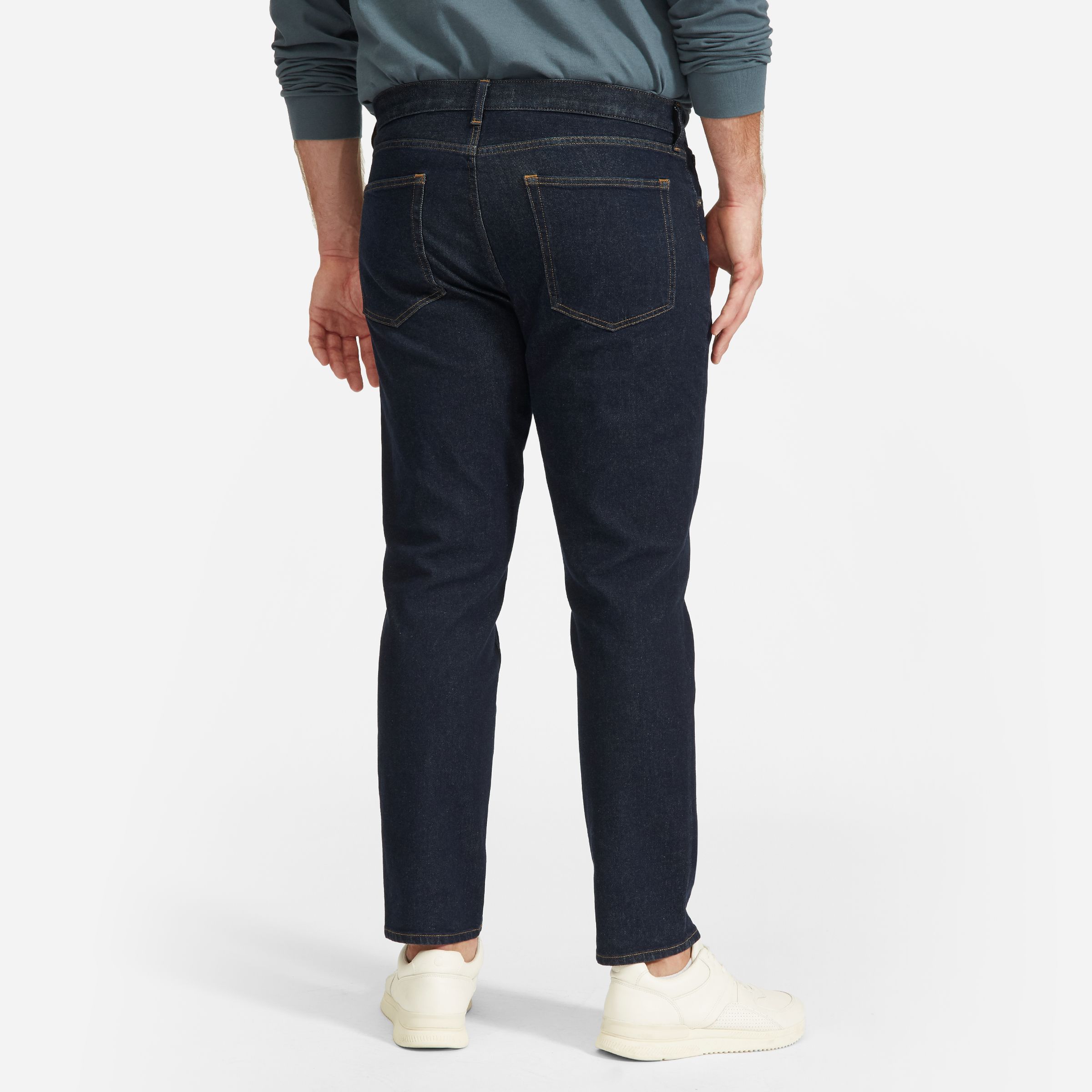 Athletic Fit Stretch Jeans - Navy