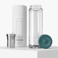 Ever Vessel Glass Multi Personalized Teal with Packaging and Tea Infuser