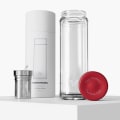 Ever Vessel Glass Multi Personalized Red with Packaging and Tea Infuser